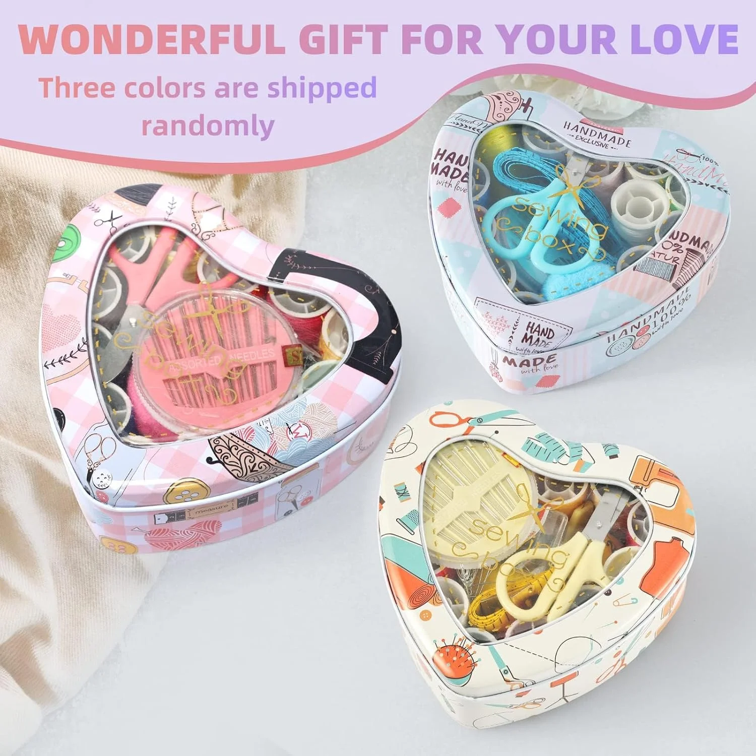 جعبه خیاطی قابل حمل Excefore برای مبتدیان - ست خیاطی کوچک و مناسب مسافرت با قیچی، انگشتانه و متر - برای تعمیرات اضطراری و پروژه های DIY جعبه خیاطی قابل حمل Excefore برای مبتدیان - ست خیاطی کوچک و مناسب مسافرت با قیچی، انگشتانه و متر - برای تعمیرات اضطراری و پروژه های DIY