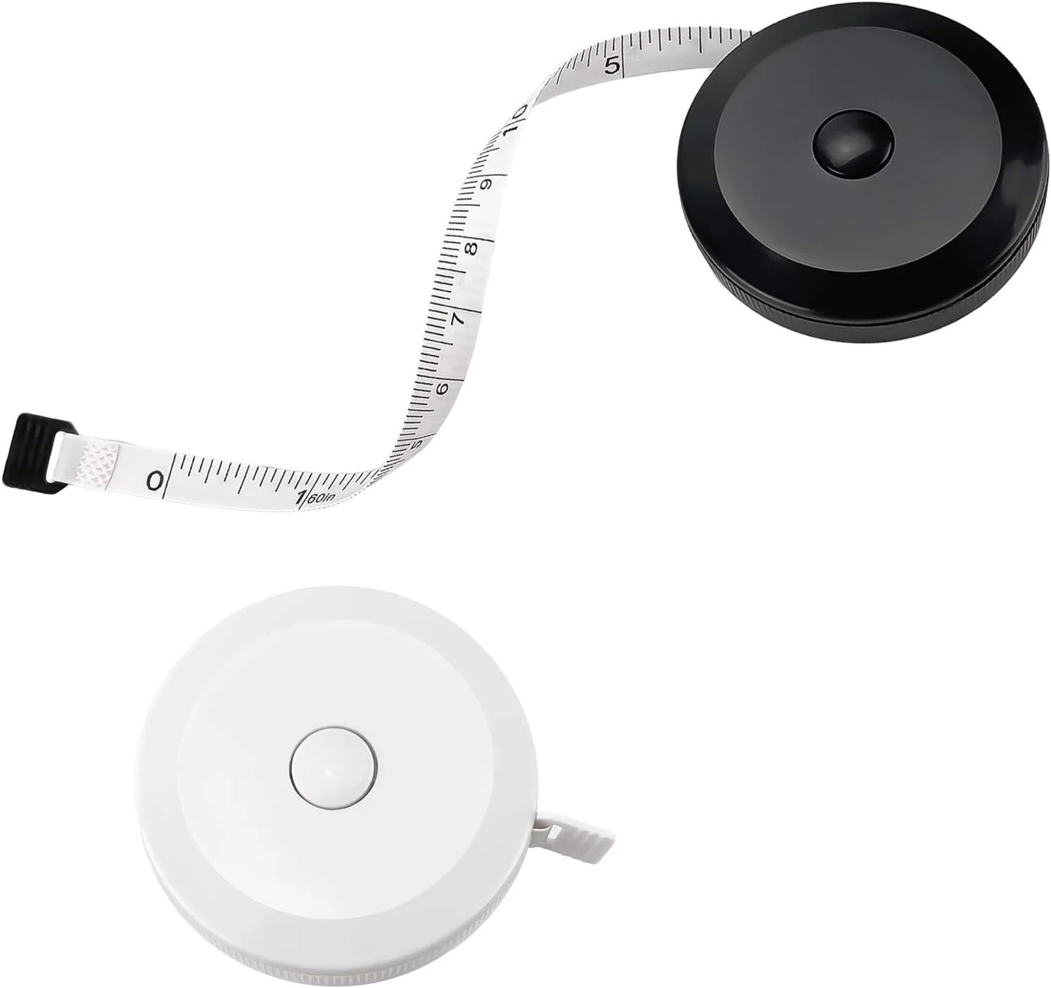 متر خیاطی FEELOVE برای اندازه گیری بدن، متر 150 سانتی متری برای اندازه گیری سایز بدن، متر نواری نرم با مقیاس دوگانه، 2 عدد متر پارچه ای جمع شونده، مشکی و سفید متر خیاطی FEELOVE برای اندازه گیری بدن، متر 150 سانتی متری برای اندازه گیری سایز بدن، متر نواری نرم با مقیاس دوگانه، 2 عدد متر پارچه ای جمع شونده، مشکی و سفید