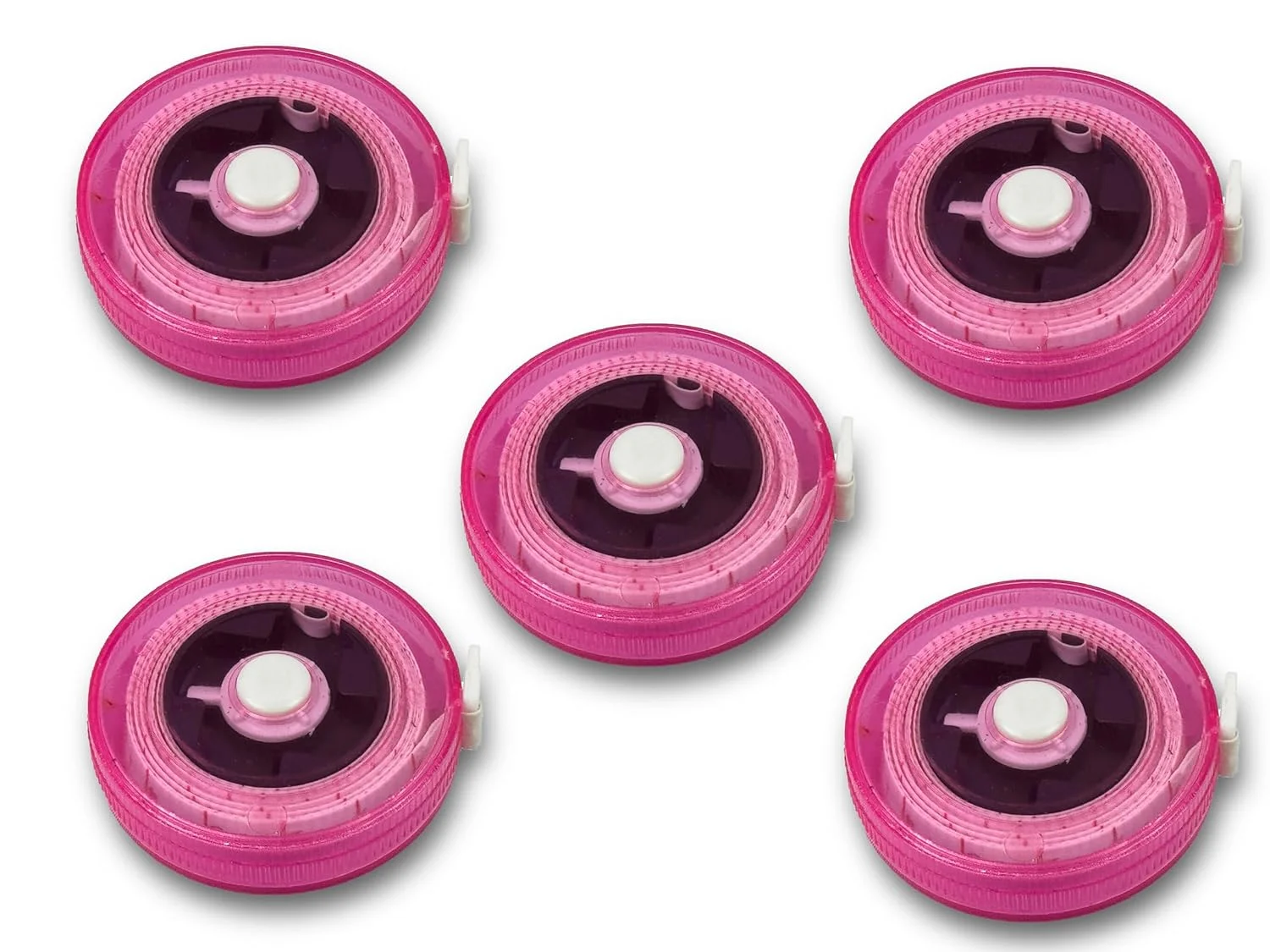 متر نواری جمع شونده بدن EMI - صورتی شفاف - بسته 5 عددی متر نواری جمع شونده بدن EMI - صورتی شفاف - بسته 5 عددی