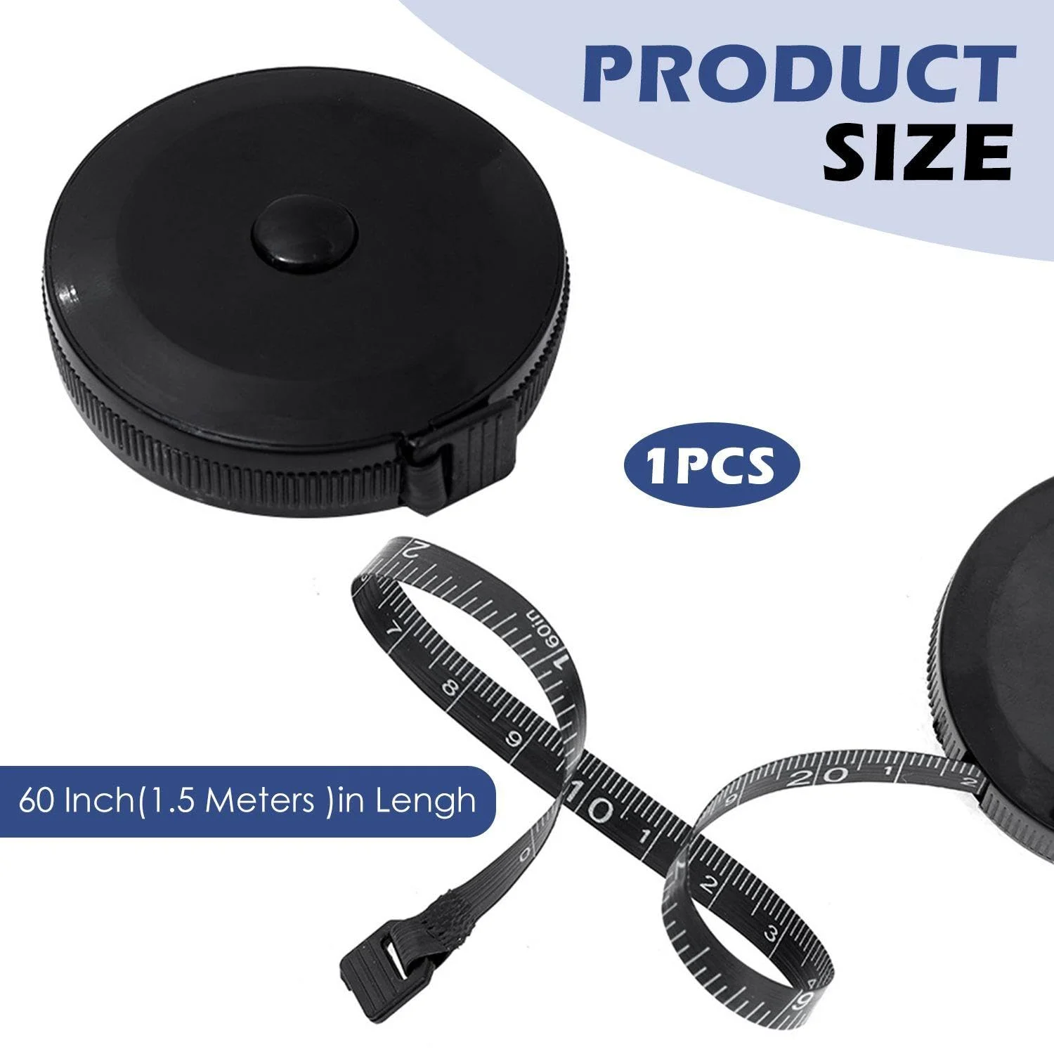 نوار اندازه گیری خیاطی EOWVISN، نوار اندازه گیری مینی، نوار اندازه گیری جمع شونده اتوماتیک، نوار اندازه گیری لباس، نوار اندازه گیری مدرج قابل حمل، 1 عدد نوار اندازه گیری خیاطی EOWVISN، نوار اندازه گیری مینی، نوار اندازه گیری جمع شونده اتوماتیک، نوار اندازه گیری لباس، نوار اندازه گیری مدرج قابل حمل، 1 عدد