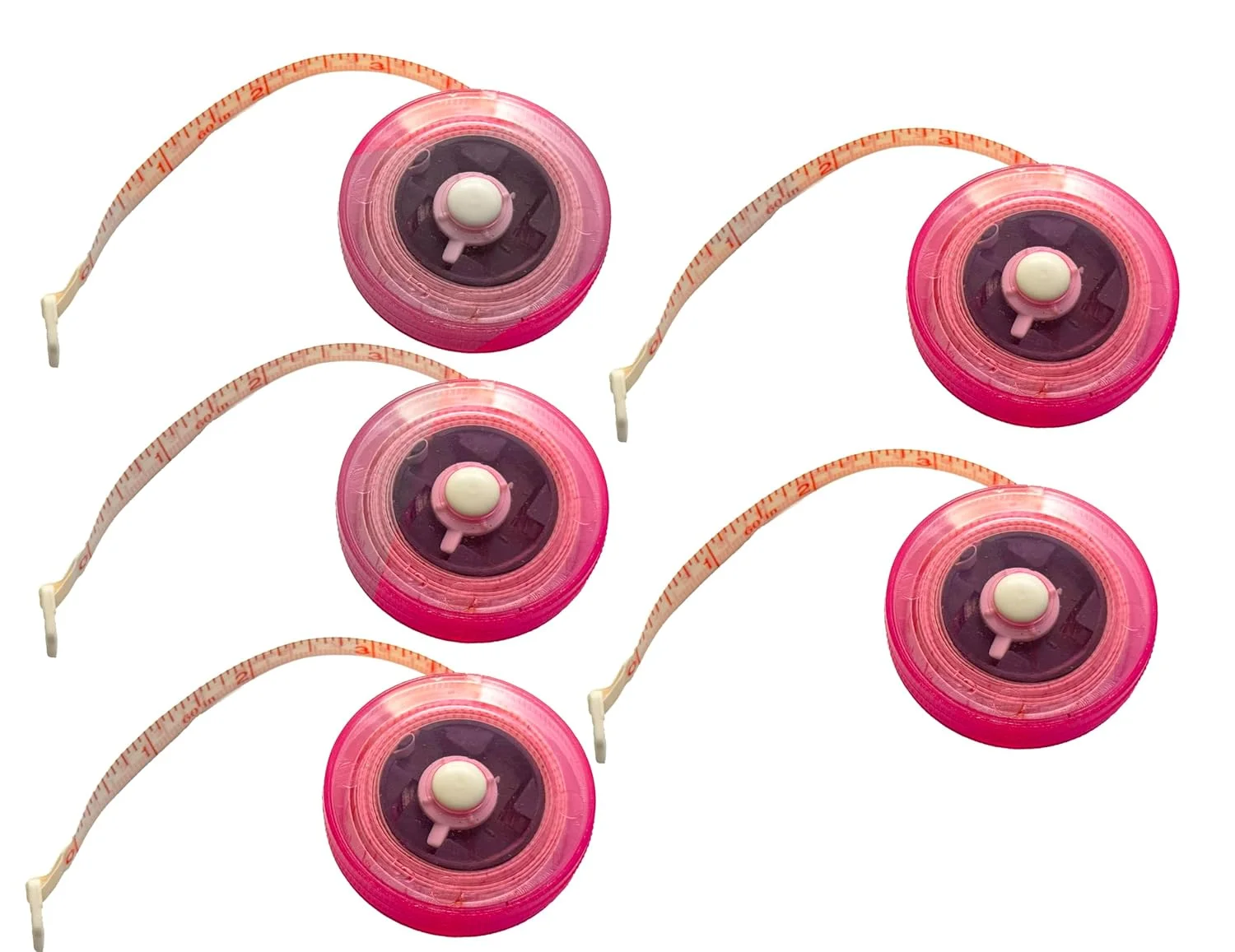 متر نواری جمع شونده بدن EMI - صورتی شفاف - بسته 5 عددی متر نواری جمع شونده بدن EMI - صورتی شفاف - بسته 5 عددی