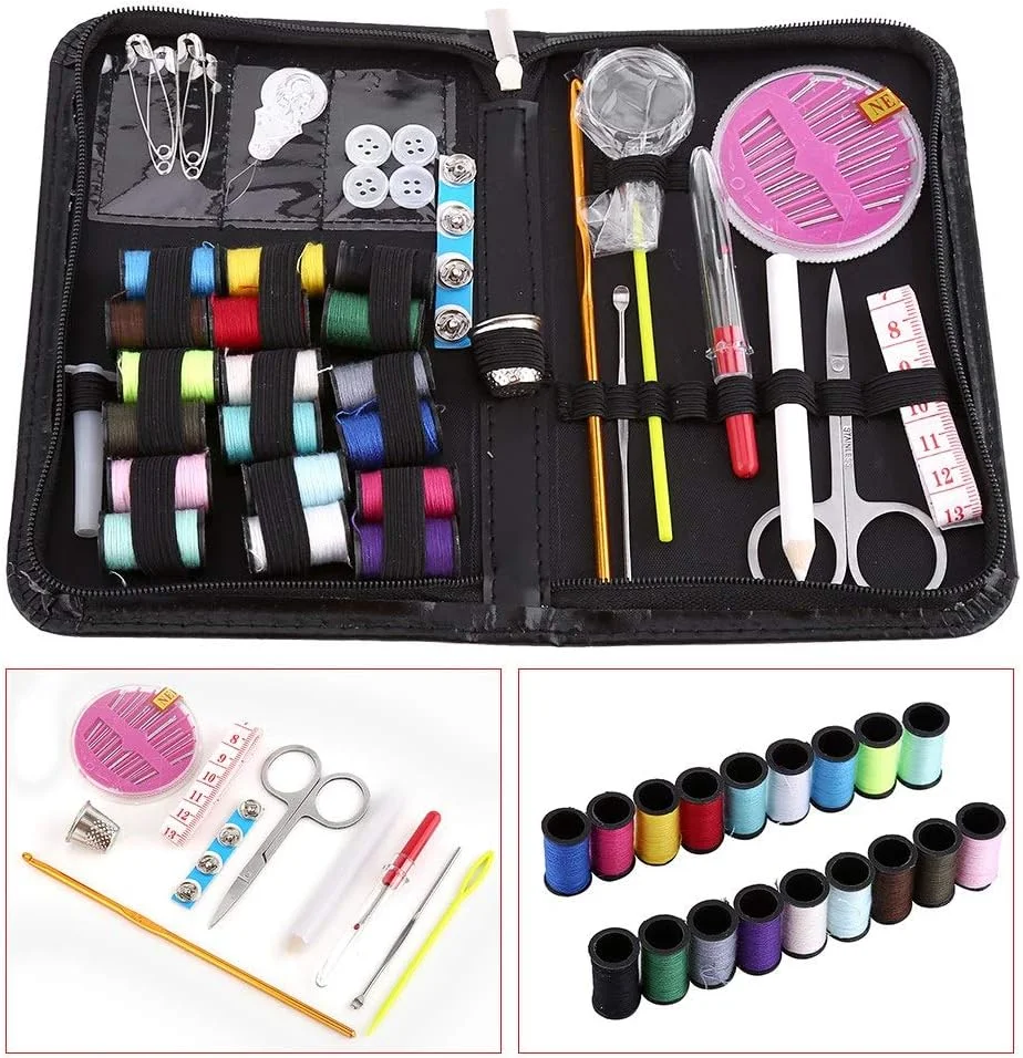 جعبه خیاطی سبک وزن Fdit با قیچی، انگشتانه، نخ خیاطی، 1 ست نخ، سوزن نخ کن، متر نواری، قیچی، کیت خیاطی جعبه خیاطی سبک وزن Fdit با قیچی، انگشتانه، نخ خیاطی، 1 ست نخ، سوزن نخ کن، متر نواری، قیچی، کیت خیاطی