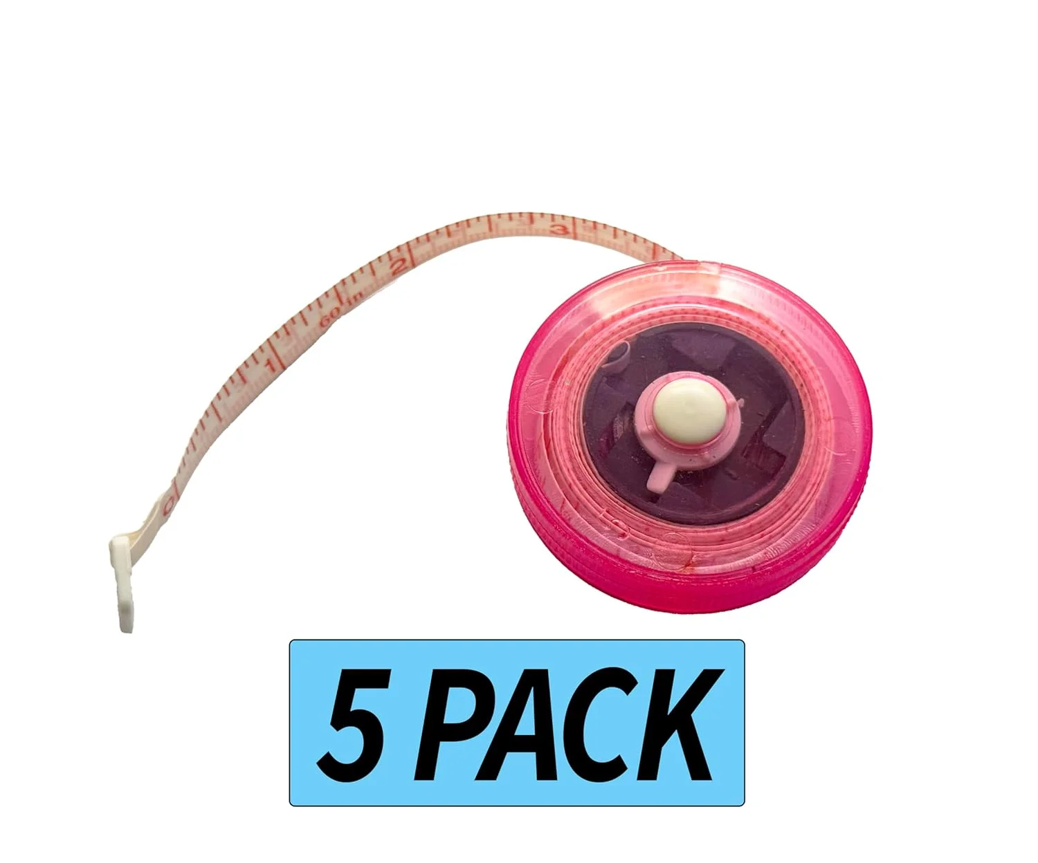 متر نواری جمع شونده بدن EMI - صورتی شفاف - بسته 5 عددی متر نواری جمع شونده بدن EMI - صورتی شفاف - بسته 5 عددی