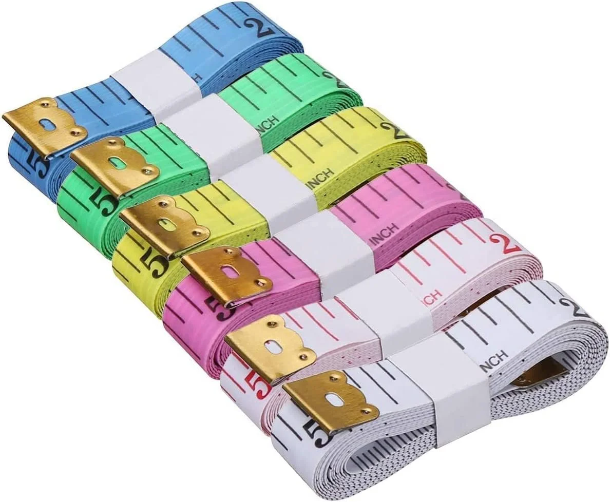 متر خیاطی نرم ECVV دو طرفه برای اندازه گیری بدن، خیاطی، پارچه، صنایع دستی، بافندگی، اندازه گیری کاهش وزن | 150 سانتی متر / 60 اینچ | 6 عددی | جور شده | متر خیاطی نرم ECVV دو طرفه برای اندازه گیری بدن، خیاطی، پارچه، صنایع دستی، بافندگی، اندازه گیری کاهش وزن | 150 سانتی متر / 60 اینچ | 6 عددی | جور شده |