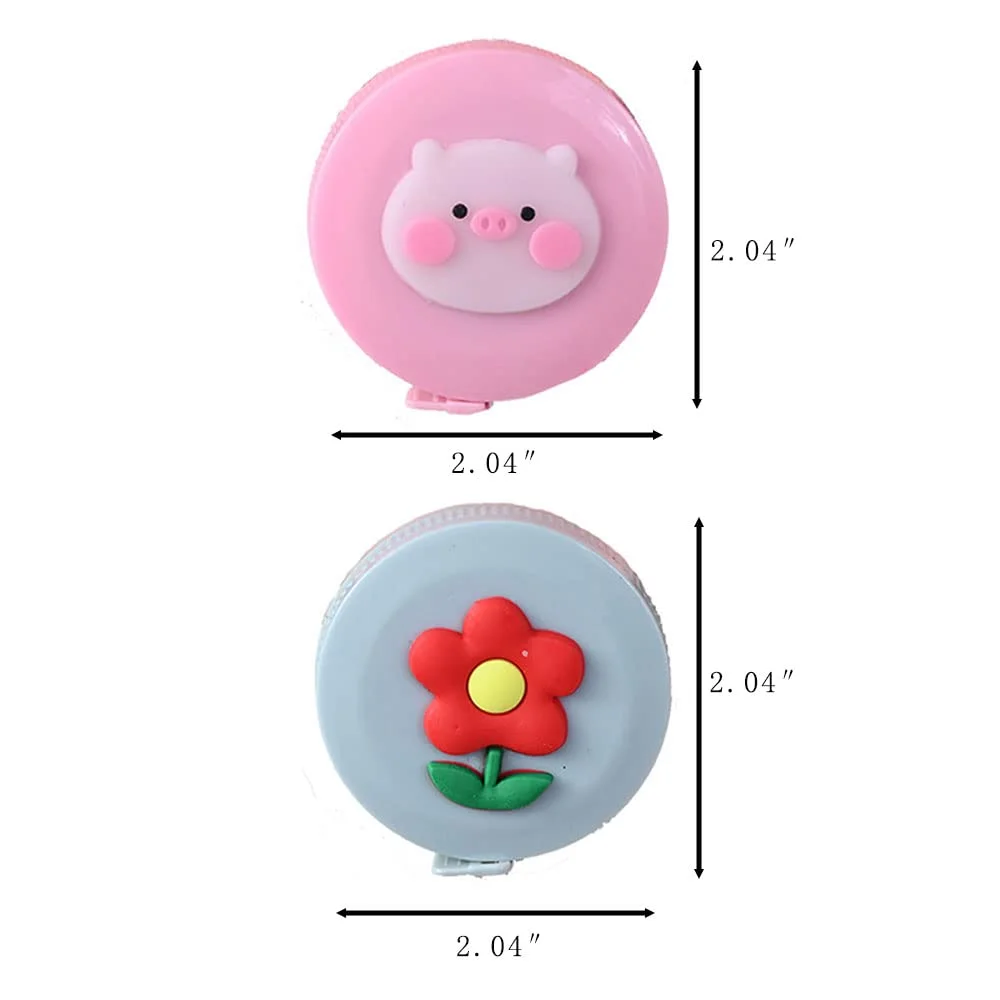 مجموعه متر خیاطی ELANE شامل 9 متر نواری جیبی کارتونی و بامزه جمع شونده کوچک برای بدن، خیاطی، برش، اندازه گیری کاهش وزن مجموعه متر خیاطی ELANE شامل 9 متر نواری جیبی کارتونی و بامزه جمع شونده کوچک برای بدن، خیاطی، برش، اندازه گیری کاهش وزن
