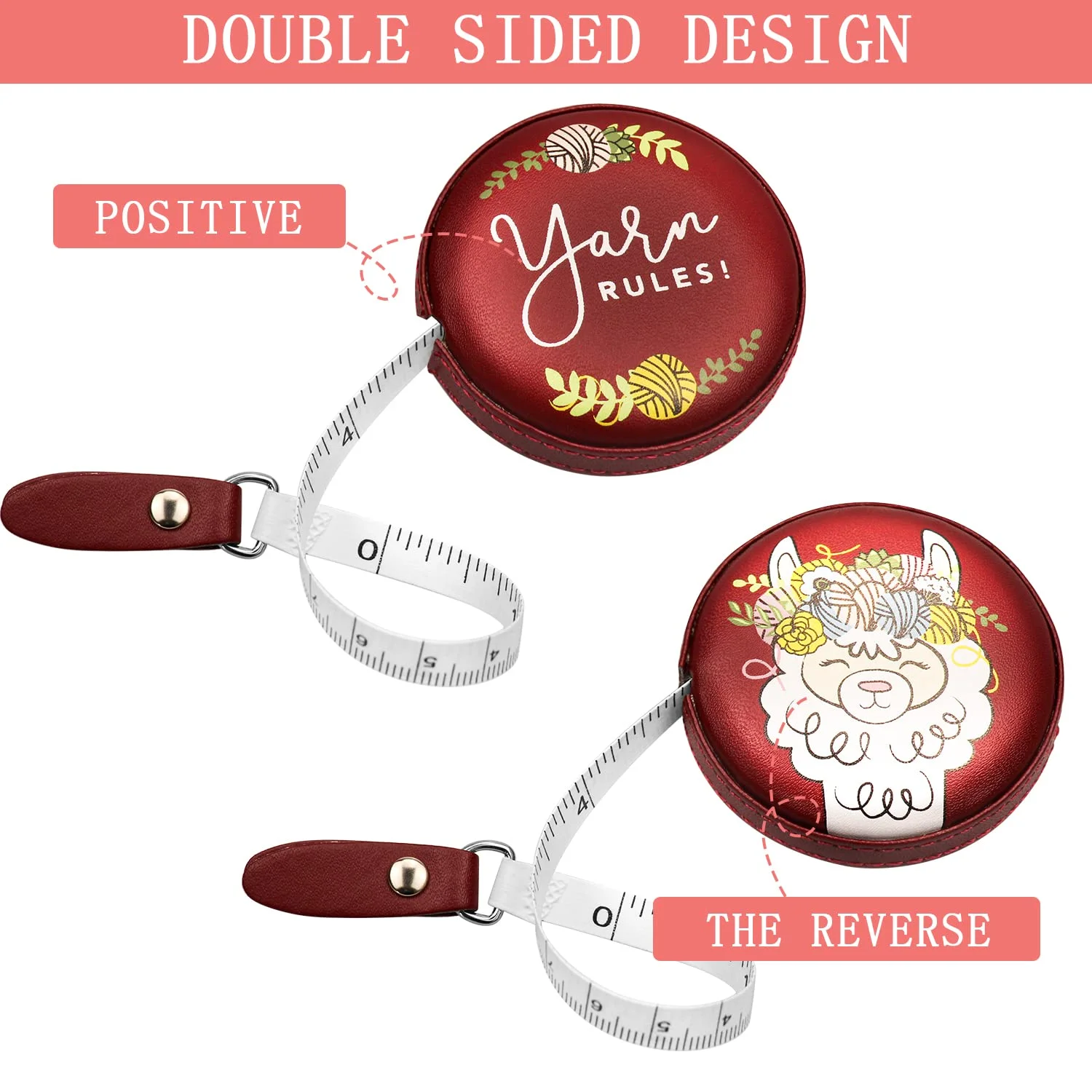 متر خیاطی ارواینفنگ، متر نواری جمع شونده با مقیاس دوگانه، خط کش انعطاف پذیر خیاطی کوچک با دکمه فشاری برای کاهش وزن بدن، خیاطی پارچه، 150 سانتی متر / 60 اینچ