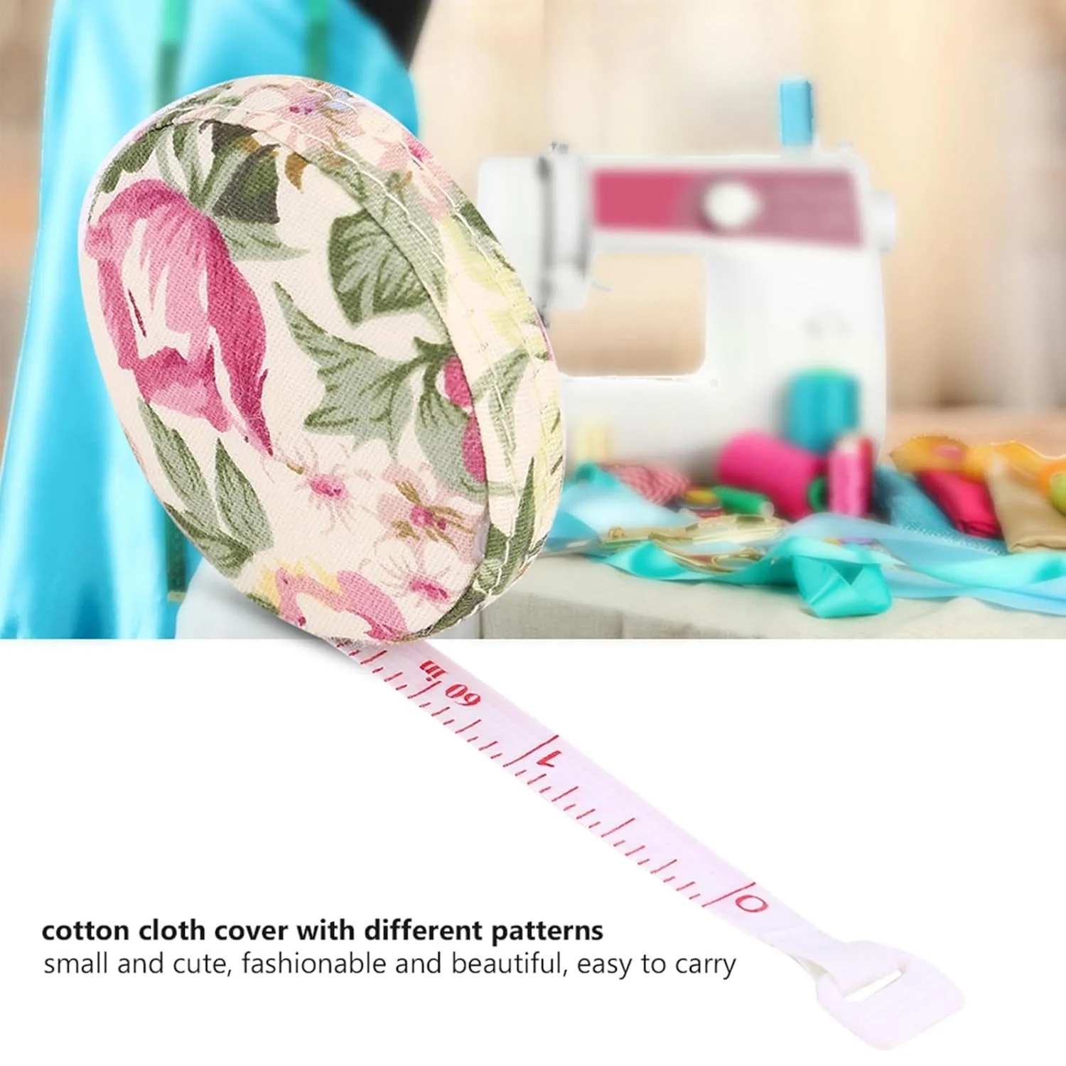 متر نواری نرم Ejoyous با طرح گلدار، 150 سانتی متر/60 اینچ، خط کش جمع شونده اندازه گیری تناسب اندام بدن برای خیاطی و پارچه متر نواری نرم Ejoyous با طرح گلدار، 150 سانتی متر/60 اینچ، خط کش جمع شونده اندازه گیری تناسب اندام بدن برای خیاطی و پارچه