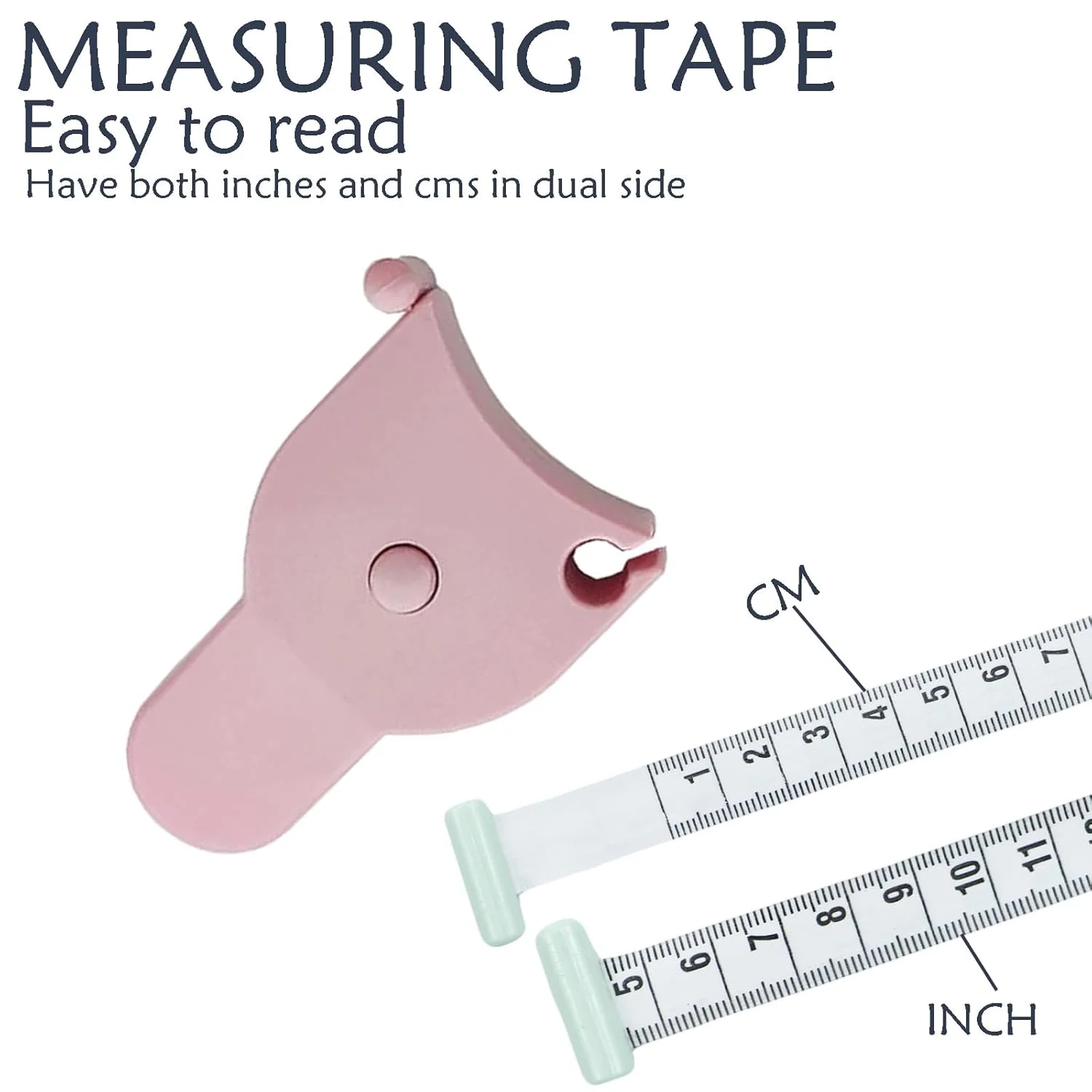 متر نواری اندازه گیری بدن Draduo - مقیاس دو طرفه 60 اینچی، متر نواری خود جمع شونده برای خیاطی و تناسب اندام با اندازه گیری سه گانه (صورتی) متر نواری اندازه گیری بدن Draduo - مقیاس دو طرفه 60 اینچی، متر نواری خود جمع شونده برای خیاطی و تناسب اندام با اندازه گیری سه گانه (صورتی)