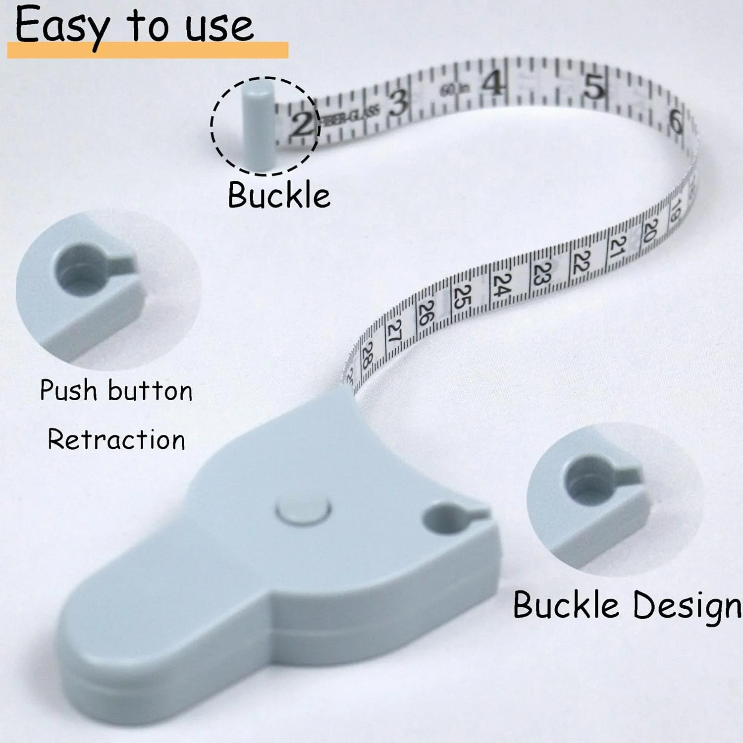 متر نواری اندازه گیری بدن Draduo - مقیاس دو طرفه 60 اینچی، متر نواری جمع شونده خودکار برای خیاطی و تناسب اندام، اندازه گیری سه گانه (سبز روشن) متر نواری اندازه گیری بدن Draduo - مقیاس دو طرفه 60 اینچی، متر نواری جمع شونده خودکار برای خیاطی و تناسب اندام، اندازه گیری سه گانه (سبز روشن)