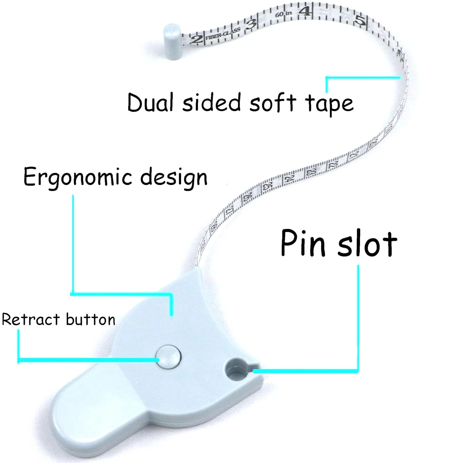 متر نواری اندازه گیری بدن Draduo - مقیاس دو طرفه 60 اینچی، متر نواری جمع شونده خودکار برای خیاطی و تناسب اندام، اندازه گیری سه گانه (سبز روشن) متر نواری اندازه گیری بدن Draduo - مقیاس دو طرفه 60 اینچی، متر نواری جمع شونده خودکار برای خیاطی و تناسب اندام، اندازه گیری سه گانه (سبز روشن)