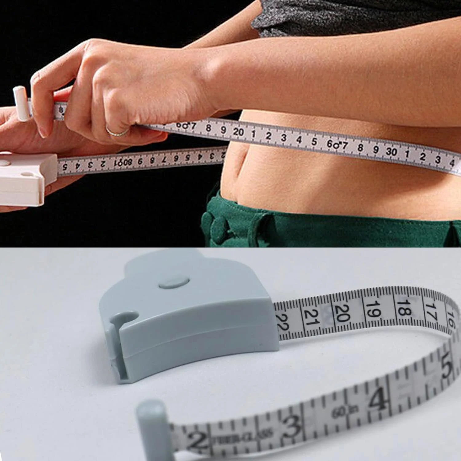 متر نواری اندازه گیری بدن Draduo - مقیاس دو طرفه 60 اینچی، متر نواری جمع شونده خودکار برای خیاطی و تناسب اندام، اندازه گیری سه گانه (سبز روشن) متر نواری اندازه گیری بدن Draduo - مقیاس دو طرفه 60 اینچی، متر نواری جمع شونده خودکار برای خیاطی و تناسب اندام، اندازه گیری سه گانه (سبز روشن)