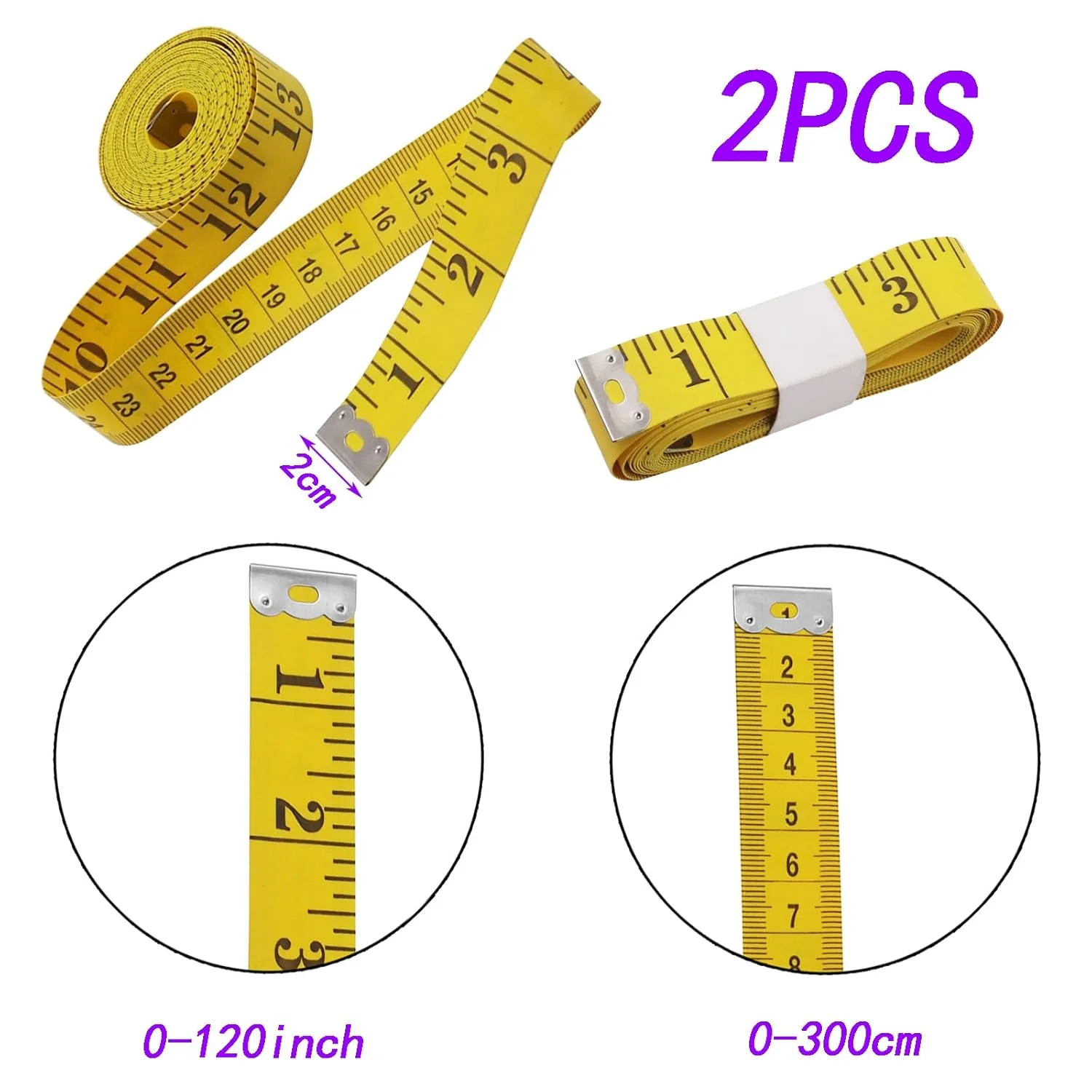 ست 2 عددی متر نواری نرم انسان سنجی Duomama - مقیاس دوگانه دقیق (سانتی متر و اینچ) - ایده آل برای خیاطی، جراحی چاقی و صنایع دستی - 120 اینچ/300 سانتی متر - زرد ست 2 عددی متر نواری نرم انسان سنجی Duomama - مقیاس دوگانه دقیق (سانتی متر و اینچ) - ایده آل برای خیاطی، جراحی چاقی و صنایع دستی - 120 اینچ/300 سانتی متر - زرد