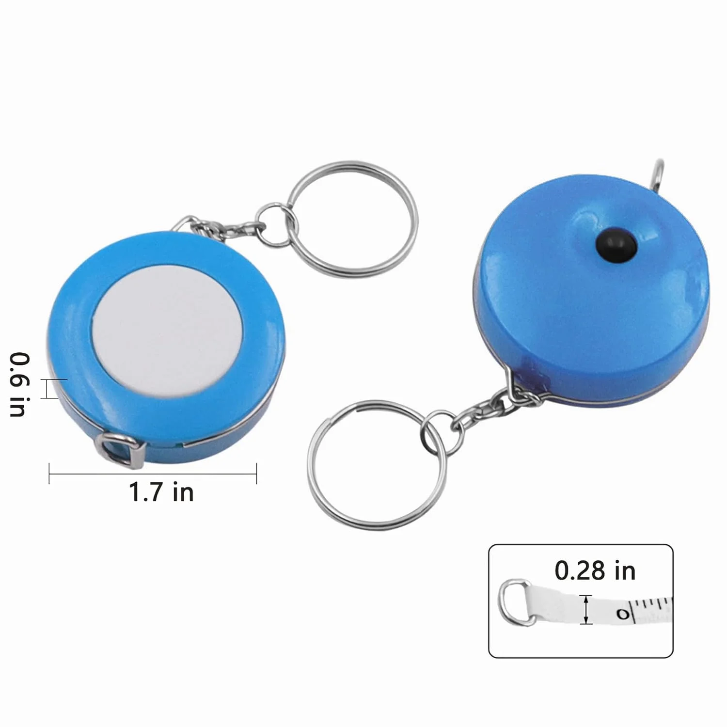 10 عدد متر نواری نرم بدنه، با جاکلیدی، 60 اینچ، آبی، متر نواری جمع شونده اتوماتیک، برای اندازه گیری دور کمر، صنایع دستی، خیاطی سریع، مسافرت 10 عدد متر نواری نرم بدنه، با جاکلیدی، 60 اینچ، آبی، متر نواری جمع شونده اتوماتیک، برای اندازه گیری دور کمر، صنایع دستی، خیاطی سریع، مسافرت