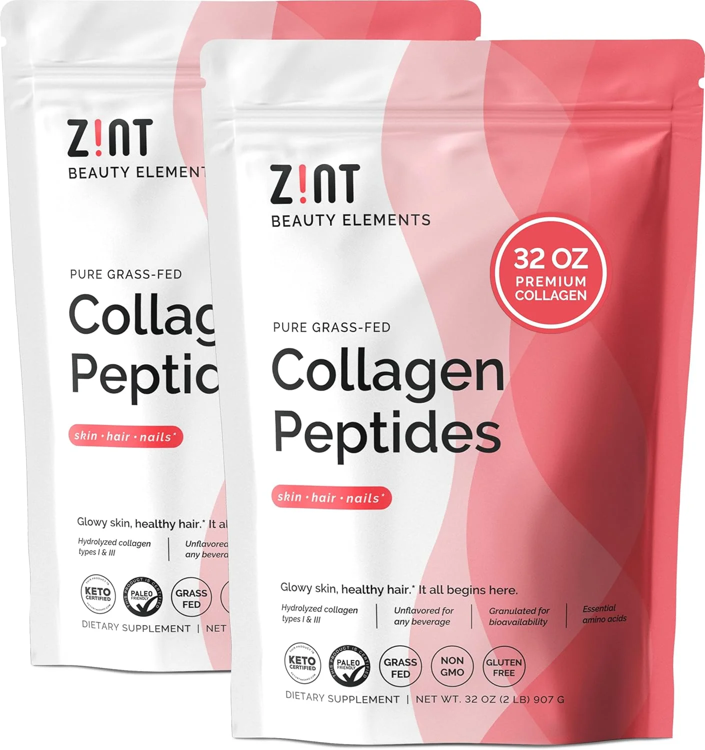 پودر پروتئین کلاژن کتو Zint برای ضد پیری 1920 گرم - پپتیدهای کلاژن هیدرولیز شده با تغذیه علف، 960 گرم (2 بسته) پودر پروتئین کلاژن کتو Zint برای ضد پیری 1920 گرم - پپتیدهای کلاژن هیدرولیز شده با تغذیه علف، 960 گرم (2 بسته)