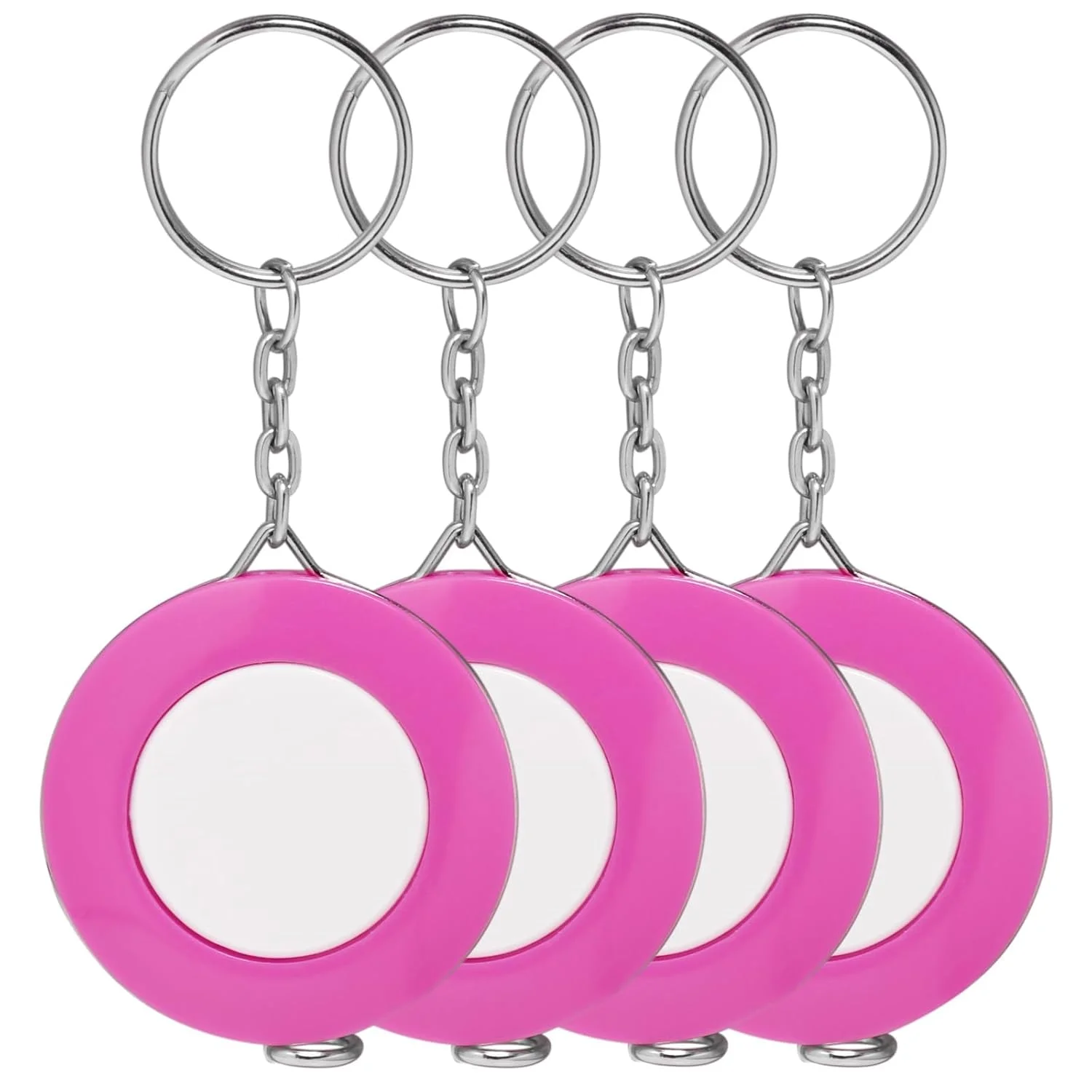 بسته 4 عددی متر نواری جمع شونده برای تناسب اندام، متر پارچه ای انعطاف پذیر 150 سانتی متری با جاکلیدی، متر خیاطی قابل حمل برای دور کمر، بدن، صورتی بسته 4 عددی متر نواری جمع شونده برای تناسب اندام، متر پارچه ای انعطاف پذیر 150 سانتی متری با جاکلیدی، متر خیاطی قابل حمل برای دور کمر، بدن، صورتی