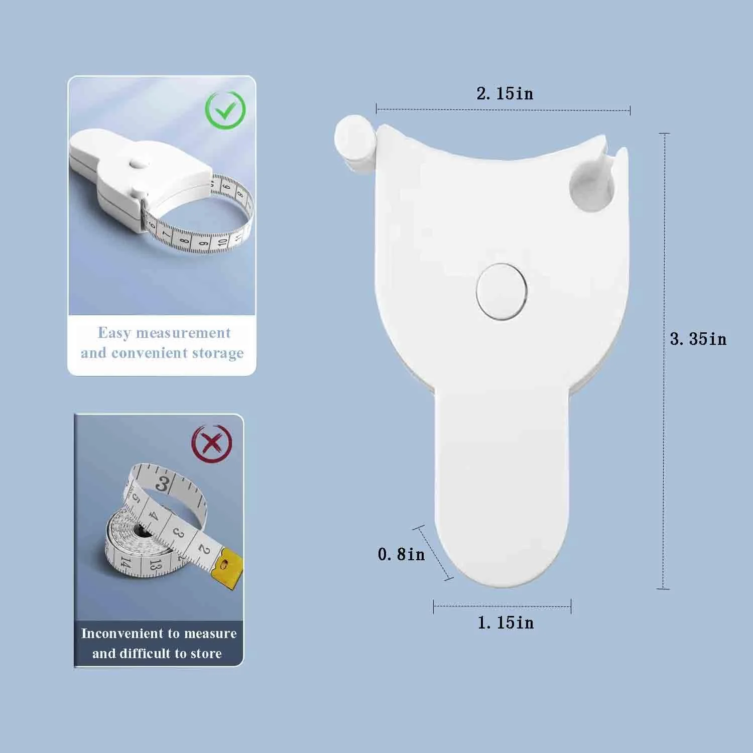 متر خیاطی بدن - متر نواری تلسکوپی اتوماتیک 150 سانتی متری - متر اندازه گیری جمع شونده برای بدن: دور کمر، باسن، سینه، بازوها و موارد دیگر (سفید و مشکی - 150 سانتی متر) متر خیاطی بدن - متر نواری تلسکوپی اتوماتیک 150 سانتی متری - متر اندازه گیری جمع شونده برای بدن: دور کمر، باسن، سینه، بازوها و موارد دیگر (سفید و مشکی - 150 سانتی متر)