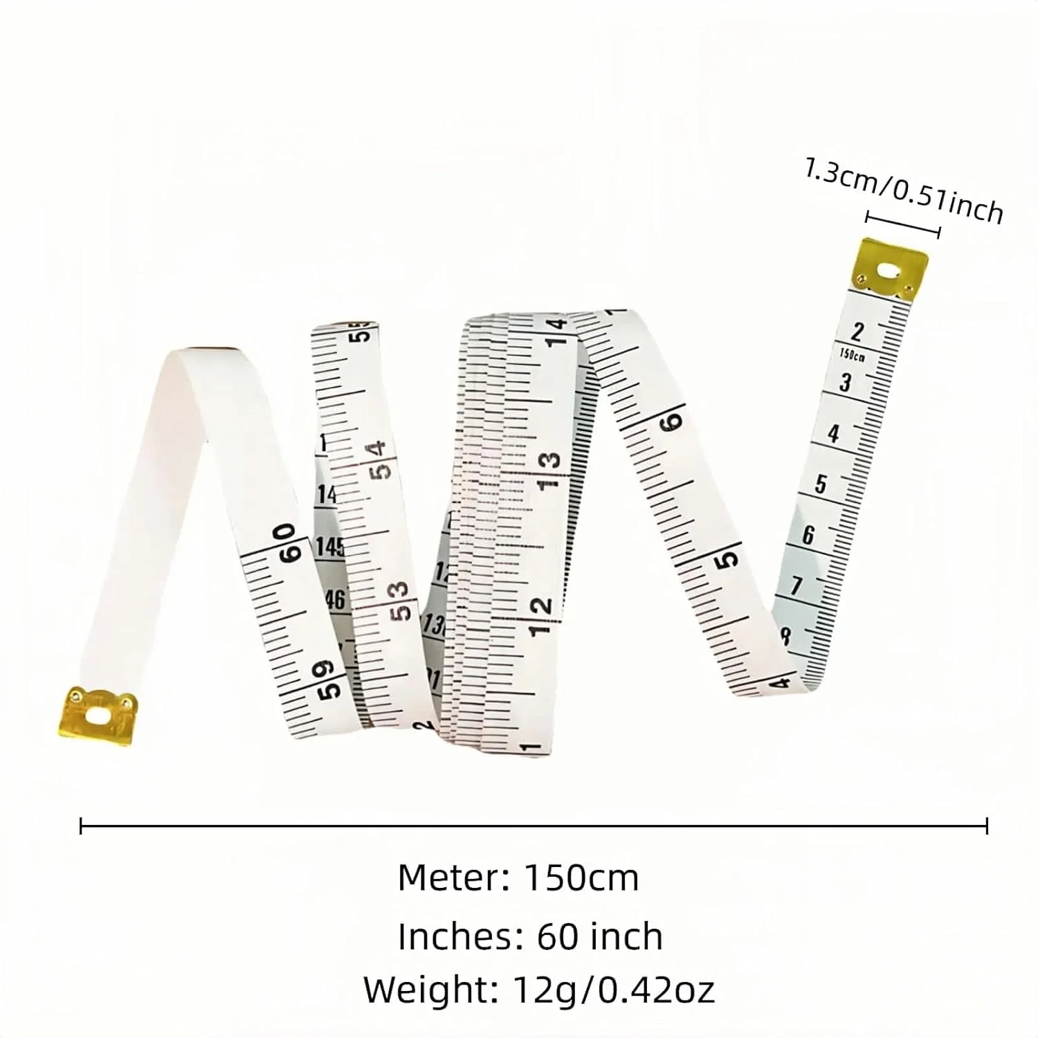 متر خیاطی نرم RyanDesign، 150 سانتی متر/60 اینچ دو طرفه، متر نواری انعطاف پذیر وینیل برای خیاطی و اندازه گیری بدن، بسته 2 عددی سفید متر خیاطی نرم RyanDesign، 150 سانتی متر/60 اینچ دو طرفه، متر نواری انعطاف پذیر وینیل برای خیاطی و اندازه گیری بدن، بسته 2 عددی سفید