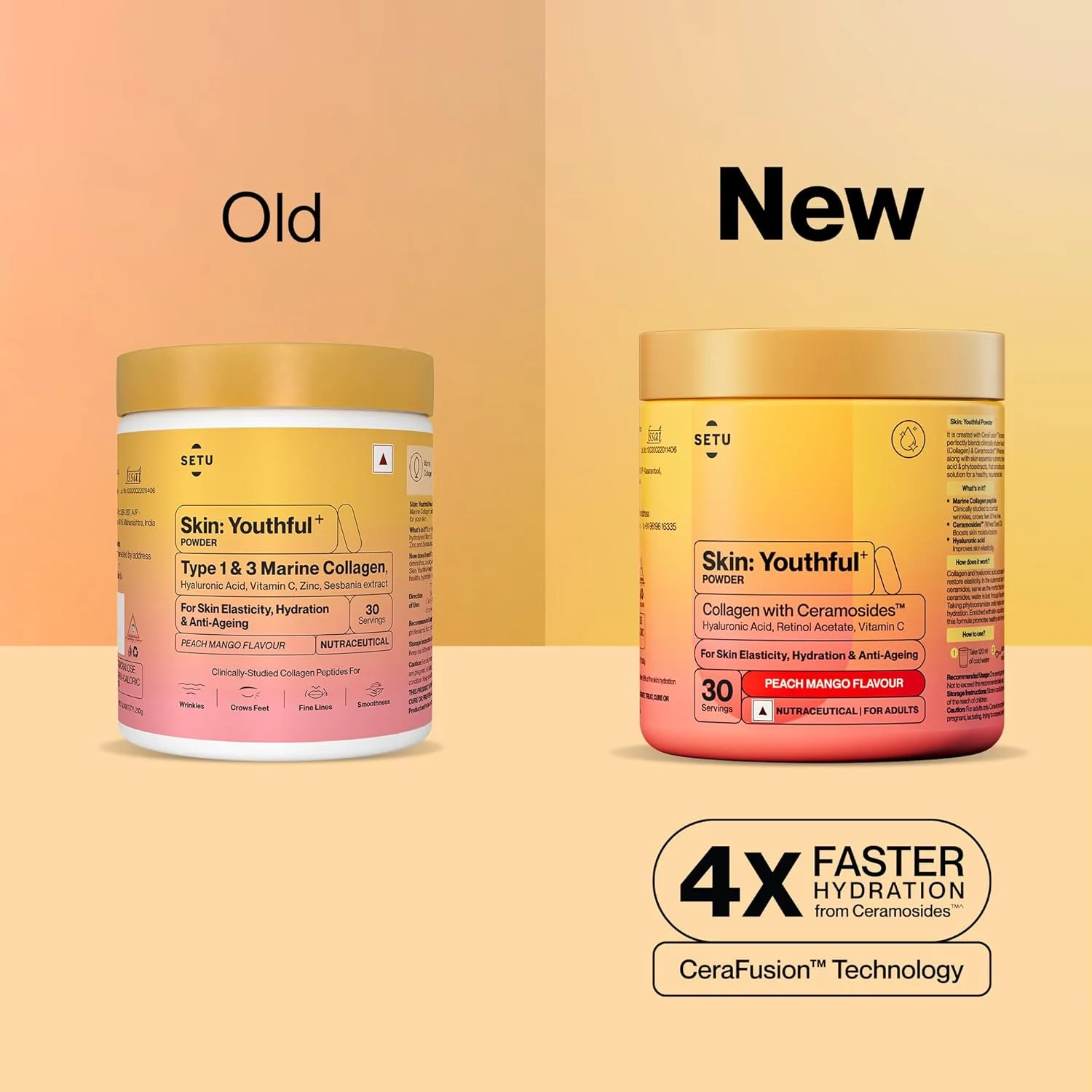 پودر کلاژن دریایی جوان کننده پوست Setu | پپتیدهای کلاژن دریایی هیدرولیز شده با N-استیل گلوکزامین، ویتامین C، روی و بیوتین | بهبود آبرسانی، خاصیت ارتجاعی و بافت پوست پودر کلاژن دریایی جوان کننده پوست Setu | پپتیدهای کلاژن دریایی هیدرولیز شده با N-استیل گلوکزامین، ویتامین C، روی و بیوتین | بهبود آبرسانی، خاصیت ارتجاعی و بافت پوست