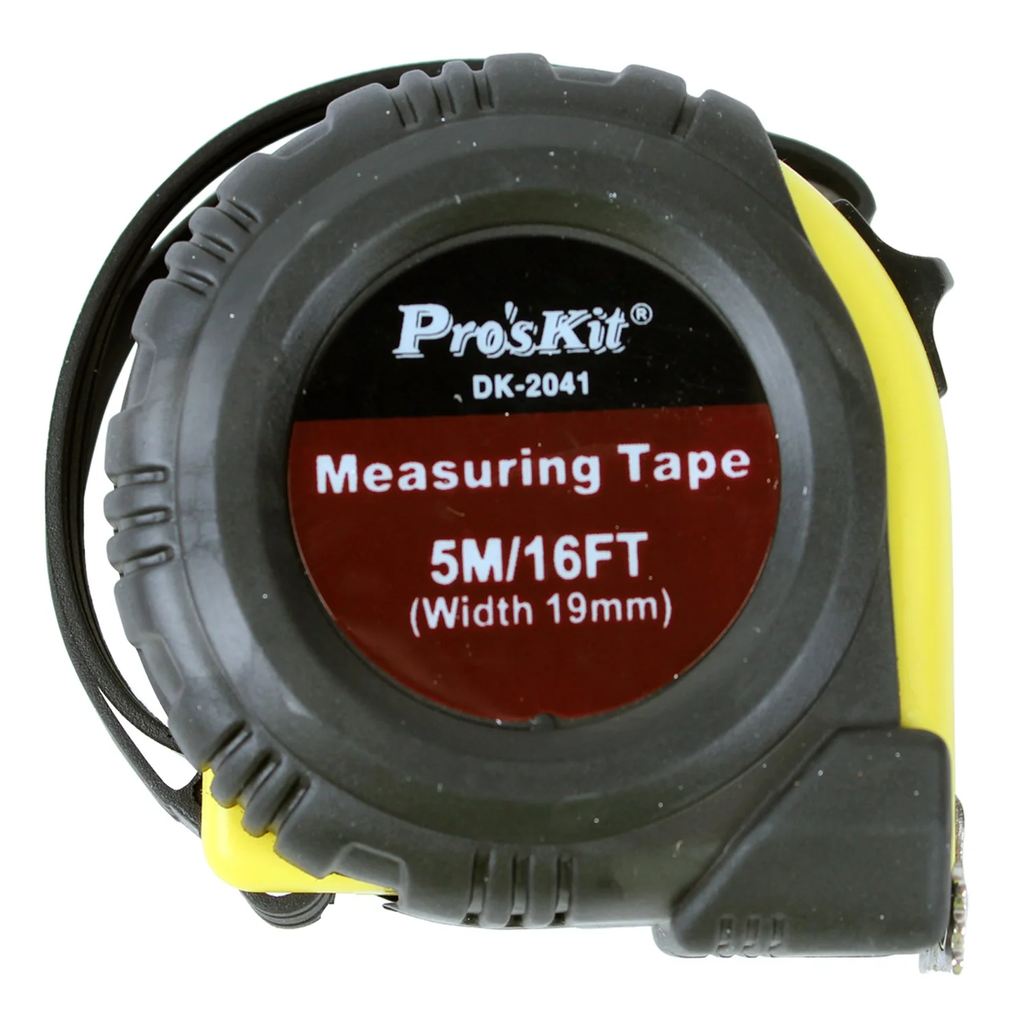 متر نواری Pro'sKit مدل DK-2041، زرد/سبز، طول 5 متر/16 فوت، عرض 19 میلی متر، روکش نایلونی، سر قلاب مغناطیسی متر نواری Pro'sKit مدل DK-2041، زرد/سبز، طول 5 متر/16 فوت، عرض 19 میلی متر، روکش نایلونی، سر قلاب مغناطیسی