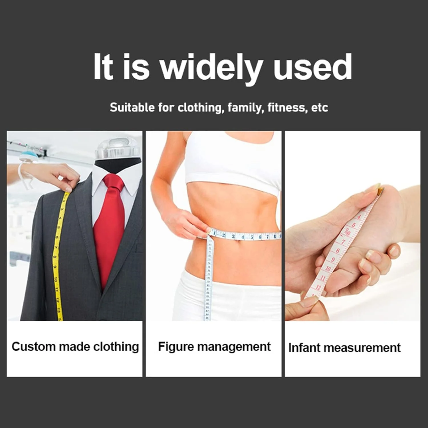 متر خیاطی قابل حمل مونتسی 150 سانتی متری نرم و جمع شونده با جاکلیدی مناسب خیاطی، دوخت و اندازه گیری بدن