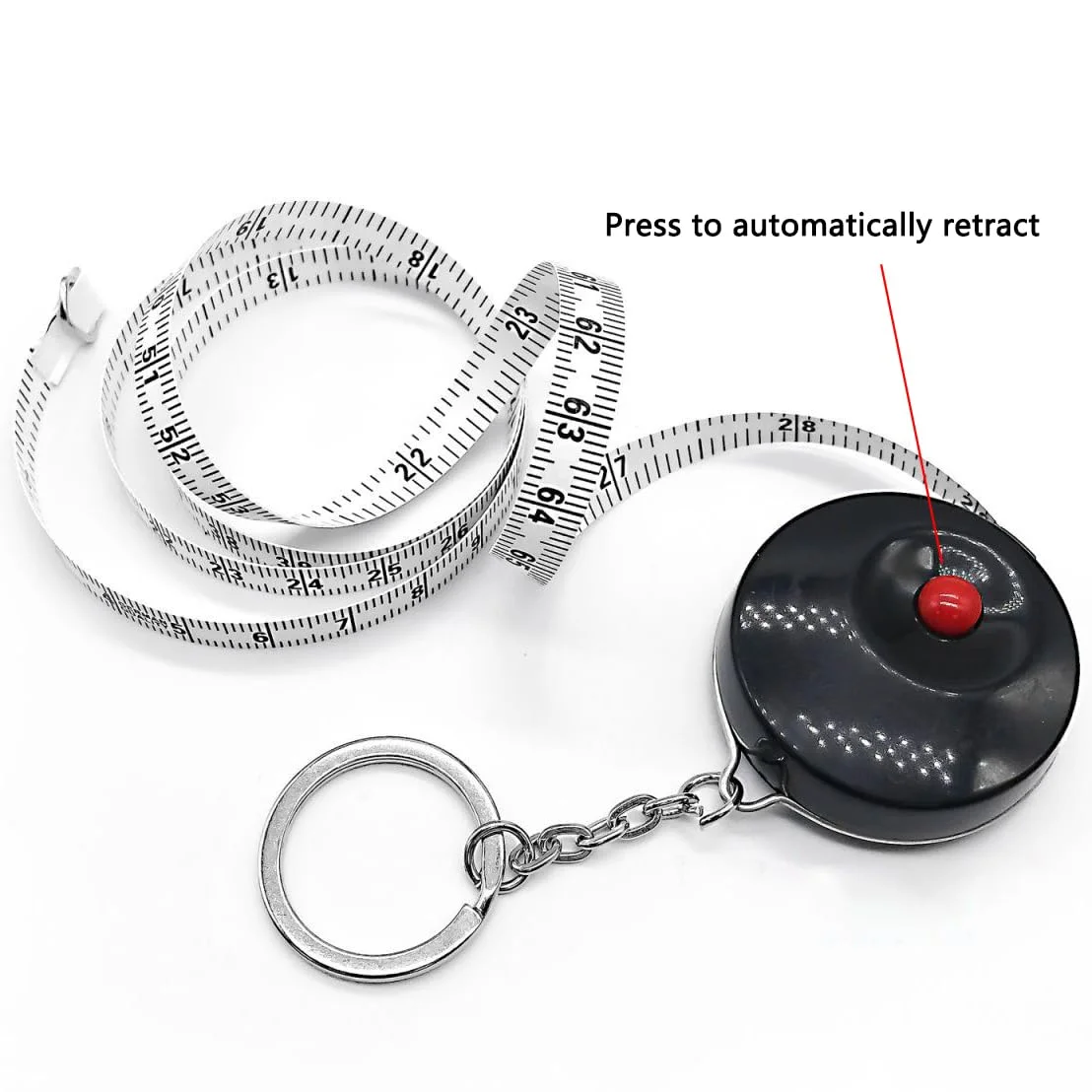 10 عدد متر نواری نرم بدنه، مشکی، با جاکلیدی، 60 اینچ، متر نواری جمع شونده اتوماتیک، برای اندازه گیری دور کمر، صنایع دستی، خیاطی سریع، مسافرت 10 عدد متر نواری نرم بدنه، مشکی، با جاکلیدی، 60 اینچ، متر نواری جمع شونده اتوماتیک، برای اندازه گیری دور کمر، صنایع دستی، خیاطی سریع، مسافرت