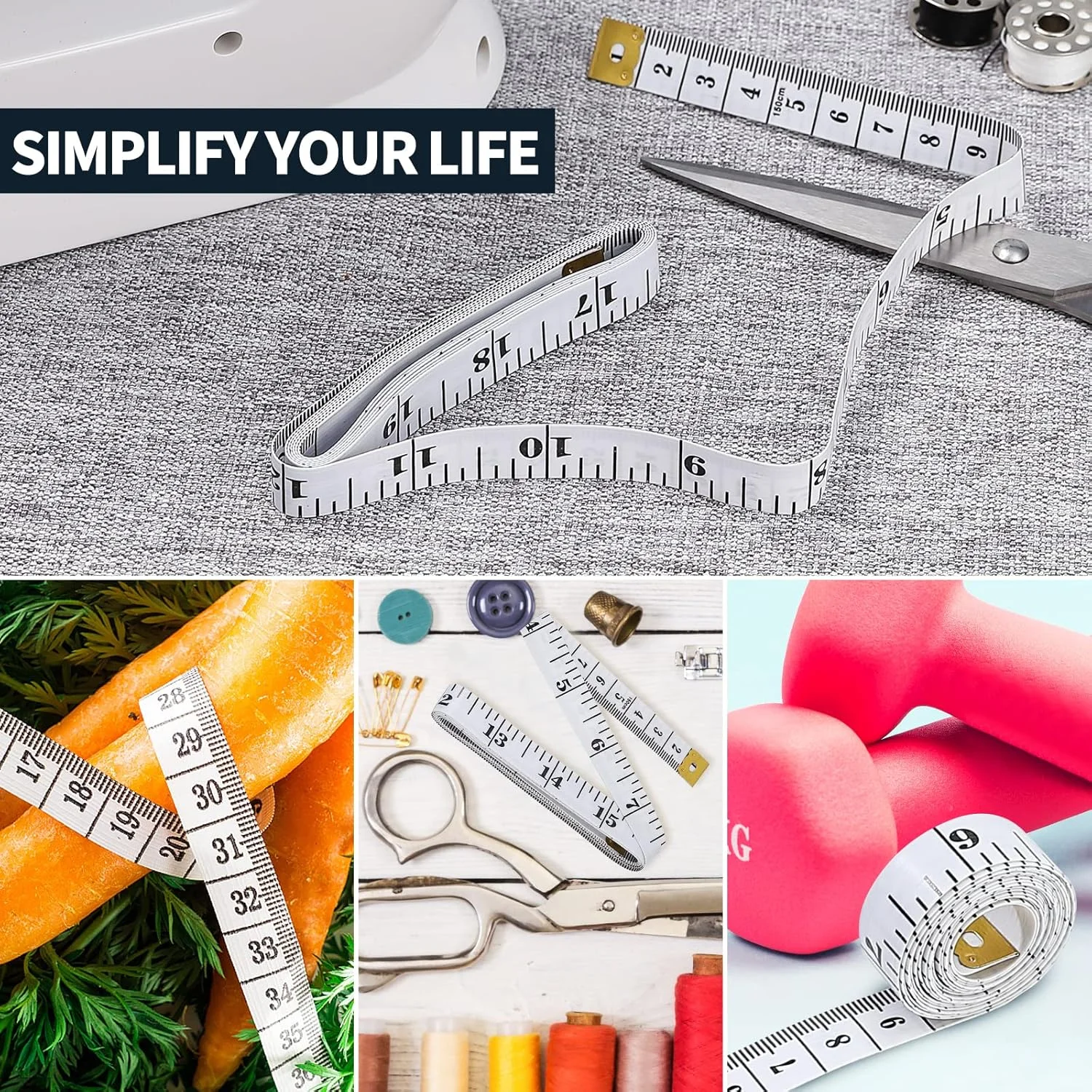 24 عدد متر خیاطی نرم دو طرفه 60 اینچی/150 سانتی متری عمده برای خیاطی و پارچه 24 عدد متر خیاطی نرم دو طرفه 60 اینچی/150 سانتی متری عمده برای خیاطی و پارچه