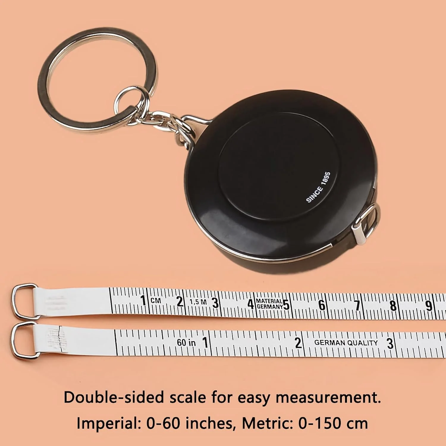 10 عدد متر نواری نرم بدنه، مشکی، با جاکلیدی، 60 اینچ، متر نواری جمع شونده اتوماتیک، برای اندازه گیری دور کمر، صنایع دستی، خیاطی سریع، مسافرت 10 عدد متر نواری نرم بدنه، مشکی، با جاکلیدی، 60 اینچ، متر نواری جمع شونده اتوماتیک، برای اندازه گیری دور کمر، صنایع دستی، خیاطی سریع، مسافرت