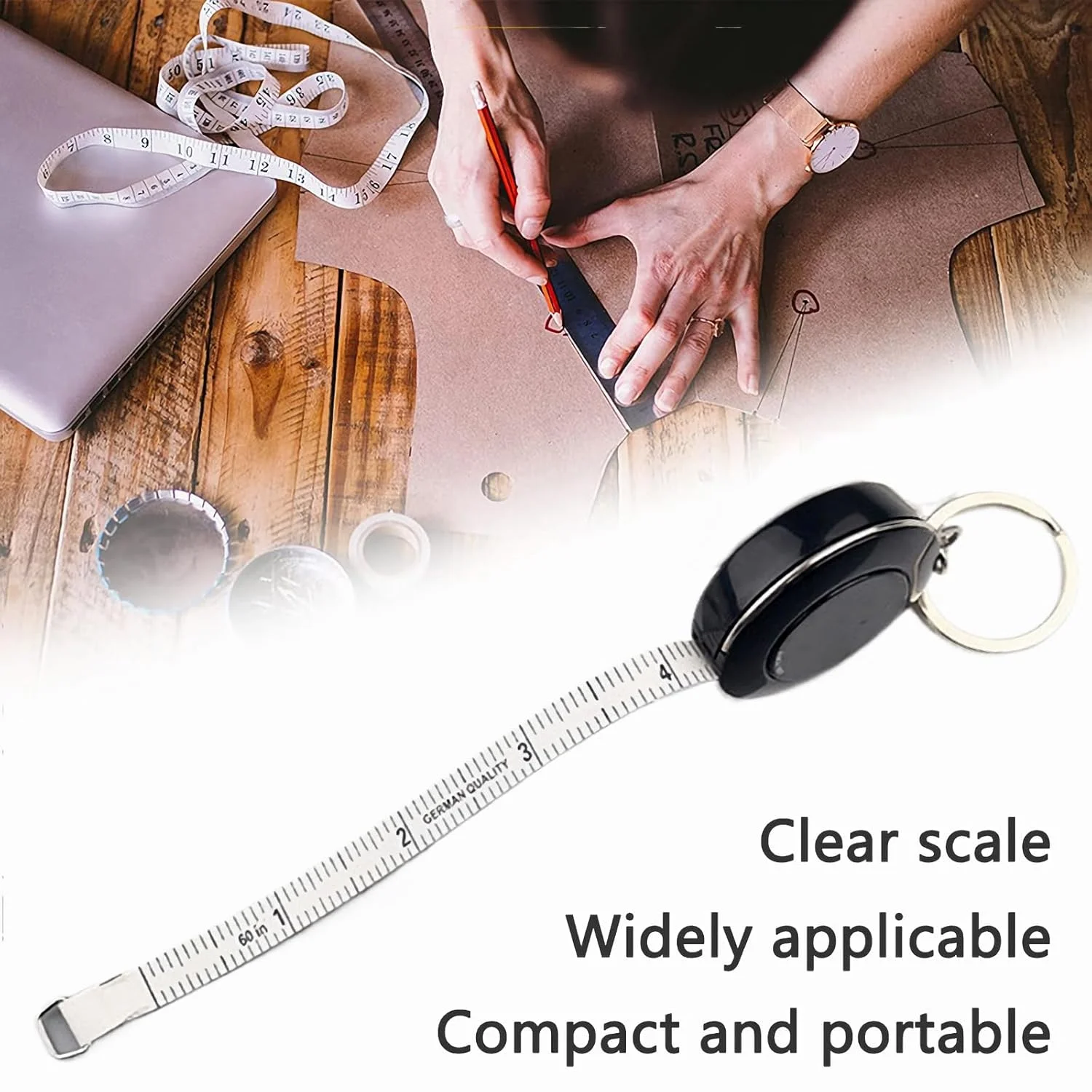 10 عدد متر نواری نرم بدنه، مشکی، با جاکلیدی، 60 اینچ، متر نواری جمع شونده اتوماتیک، برای اندازه گیری دور کمر، صنایع دستی، خیاطی سریع، مسافرت 10 عدد متر نواری نرم بدنه، مشکی، با جاکلیدی، 60 اینچ، متر نواری جمع شونده اتوماتیک، برای اندازه گیری دور کمر، صنایع دستی، خیاطی سریع، مسافرت