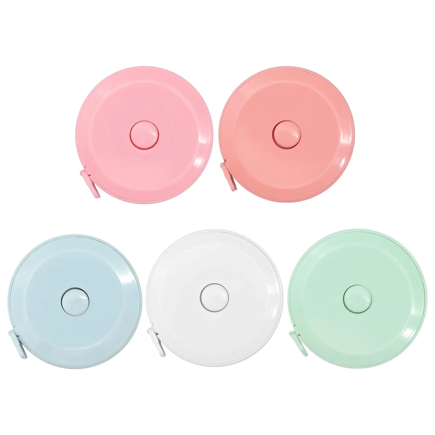 متر خیاطی Dombbfye، بسته 5 عددی 200 سانتی متری برای اندازه گیری بدن، کاهش وزن، پارچه جمع شونده کوچک خیاطی متر اندازه گیری دور کمر و بدن