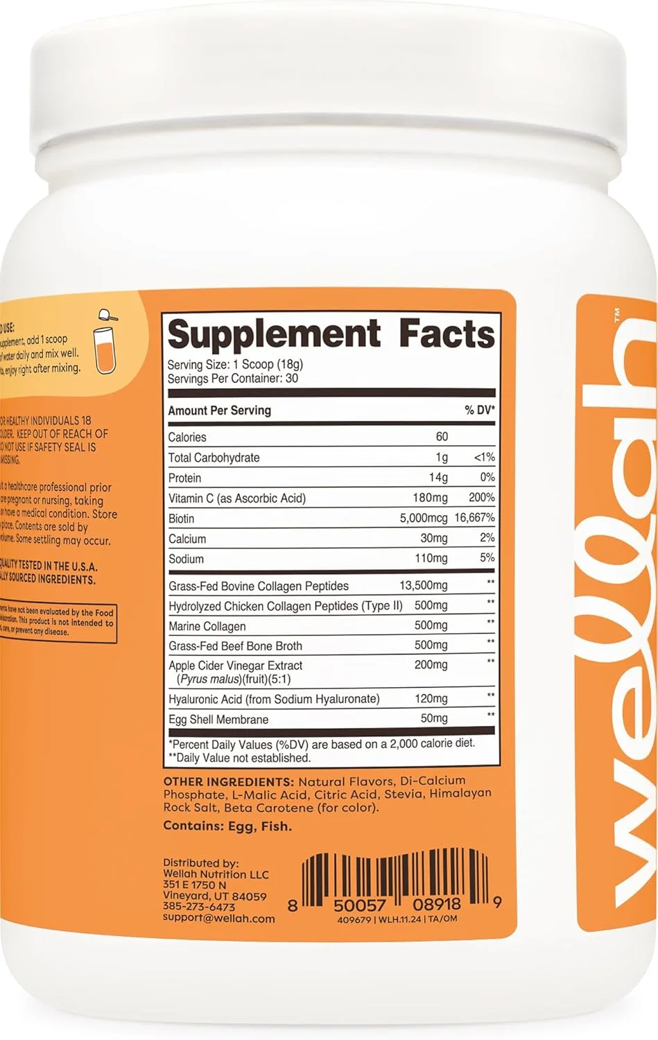 پروتئین کلاژن چندگانه و زیبایی The Afterglow ولا (30 سروینگ، انبه پرتقالی) - پشتیبانی از مو، پوست، ناخن و مفاصل - غیر GMO و بدون گلوتن