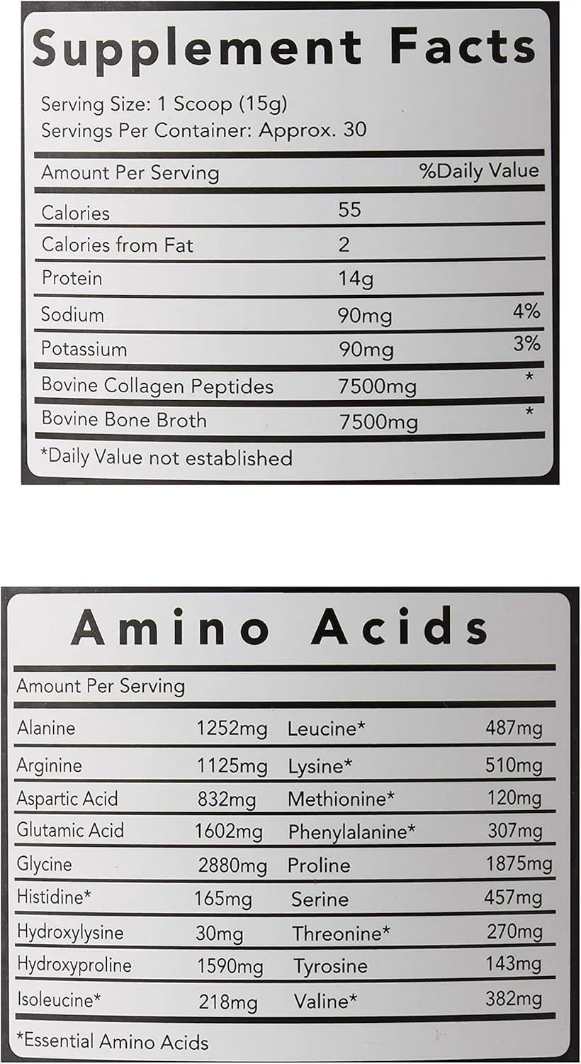 پودر پروتئین کلاژن پپتید استخوان گاو Warrior Strong Wellness: تقویت کننده کلاژن هیدرولیز شده برای پوست سالم، ناخن ها، مو، مفاصل، عضلات، هضم، مناسب برای کتو، بدون طعم پودر پروتئین کلاژن پپتید استخوان گاو Warrior Strong Wellness: تقویت کننده کلاژن هیدرولیز شده برای پوست سالم، ناخن ها، مو، مفاصل، عضلات، هضم، مناسب برای کتو، بدون طعم