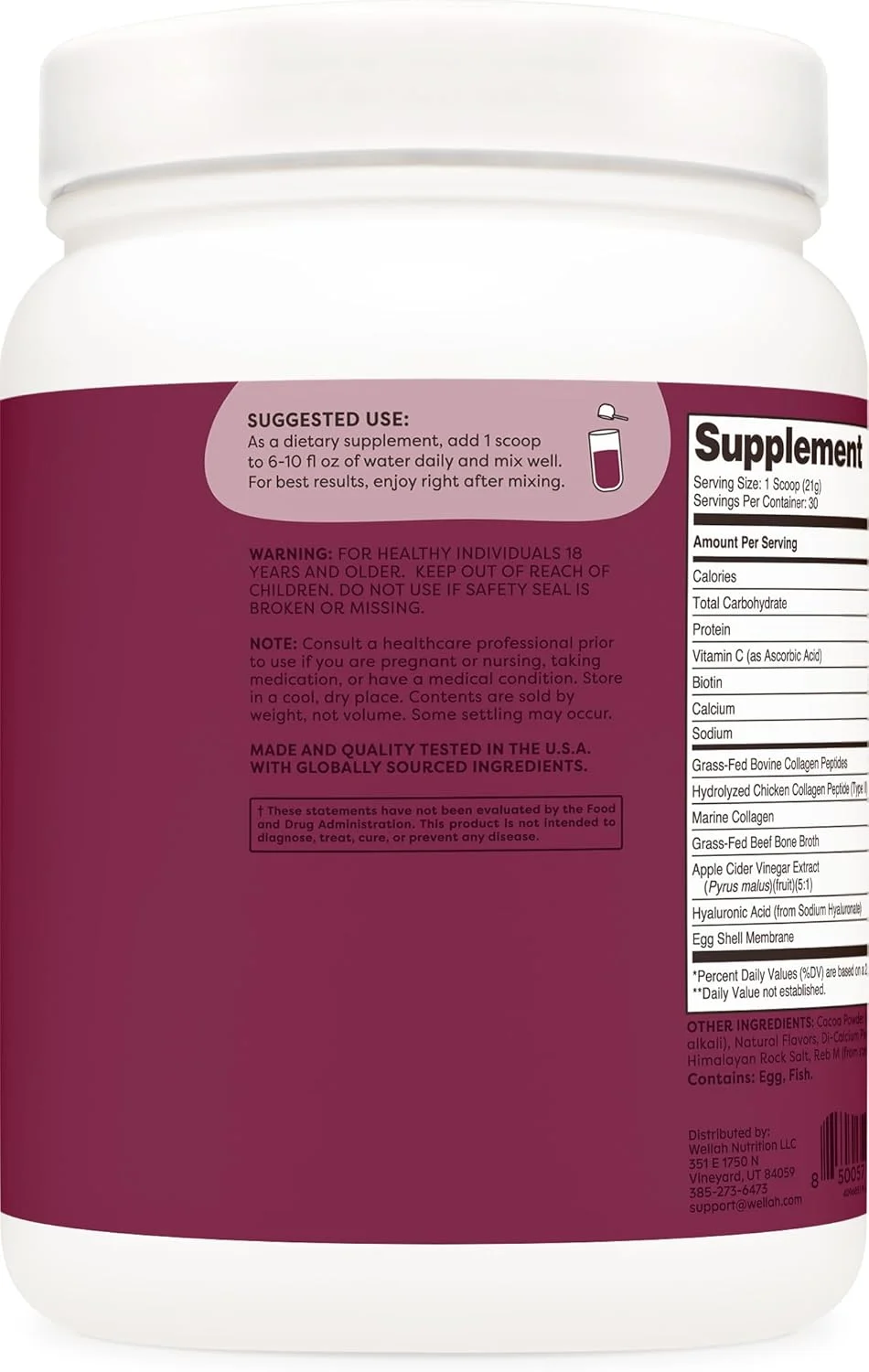 ولاه The Afterglow پروتئین کلاژن + زیبایی (با طعم شکلات تلخ) 30 سروینگ ولاه The Afterglow پروتئین کلاژن + زیبایی (با طعم شکلات تلخ) 30 سروینگ