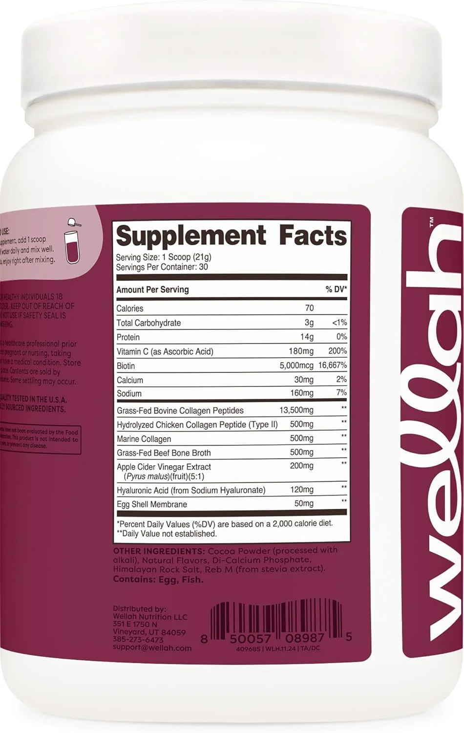 ولاه The Afterglow پروتئین کلاژن + زیبایی (با طعم شکلات تلخ) 30 سروینگ ولاه The Afterglow پروتئین کلاژن + زیبایی (با طعم شکلات تلخ) 30 سروینگ