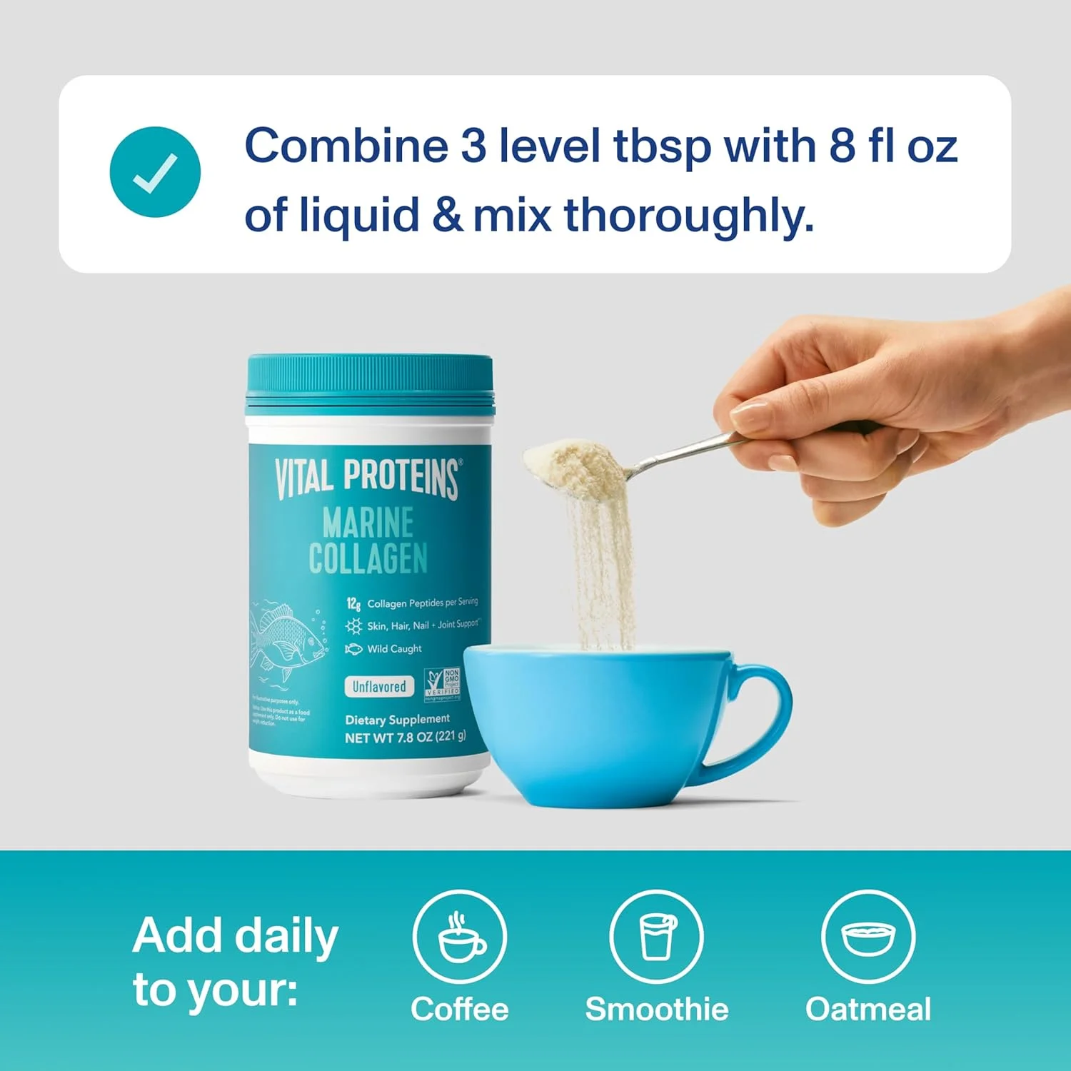 پروتئین کلاژن دریایی ویتال پروتئینز 221 گرم پروتئین کلاژن دریایی ویتال پروتئینز 221 گرم