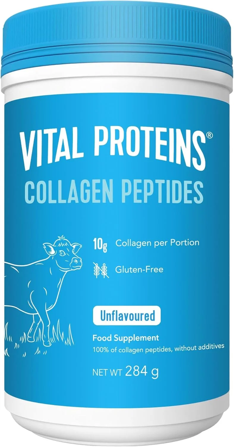 پپتیدهای کلاژن Vital Proteins، ۲۸۴ گرم، پودر مکمل غذایی بدون طعم با منشاء گاوی پپتیدهای کلاژن Vital Proteins، ۲۸۴ گرم، پودر مکمل غذایی بدون طعم با منشاء گاوی