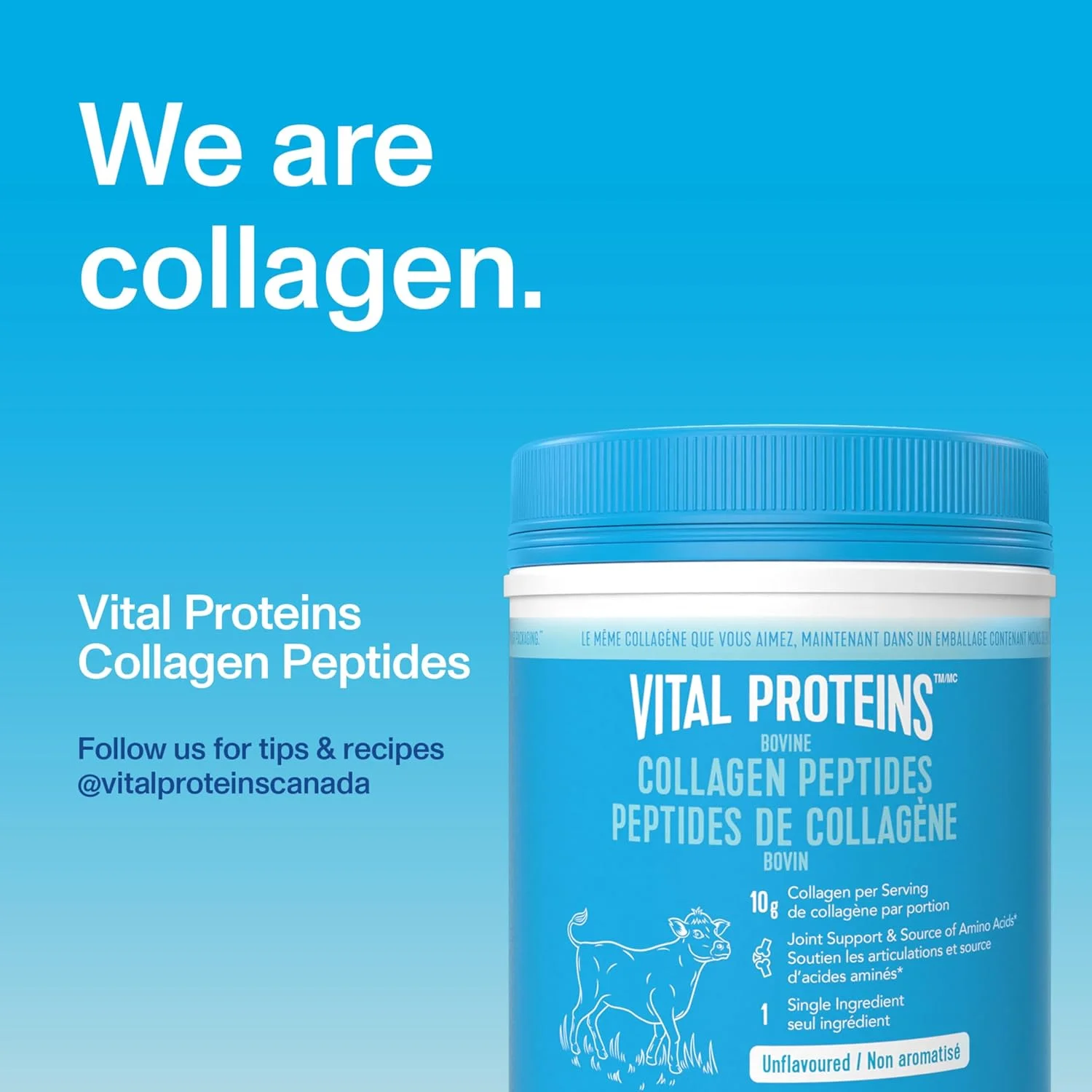 پپتیدهای کلاژن بدون طعم Vital Proteins، 567 گرم پپتیدهای کلاژن بدون طعم Vital Proteins، 567 گرم