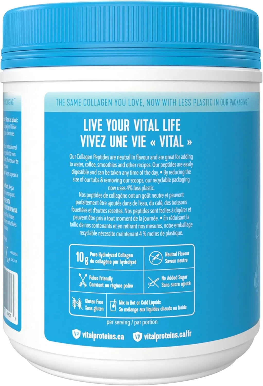 پپتیدهای کلاژن بدون طعم Vital Proteins، 567 گرم پپتیدهای کلاژن بدون طعم Vital Proteins، 567 گرم