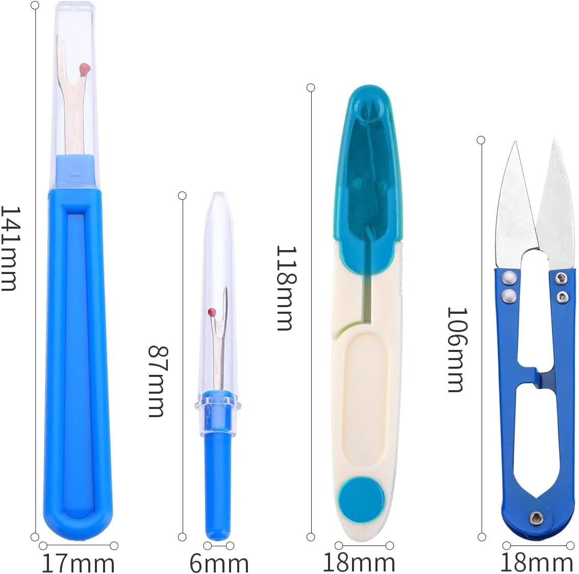 مجموعه شکافنده درز Comforty، مجموعه شکافنده درز با درپوش محافظ، شکافنده درز خیاطی بزرگ/کوچک، همراه با قیچی پیرایش، نوار اندازه گیری خیاطی برای درزها مجموعه شکافنده درز Comforty، مجموعه شکافنده درز با درپوش محافظ، شکافنده درز خیاطی بزرگ/کوچک، همراه با قیچی پیرایش، نوار اندازه گیری خیاطی برای درزها