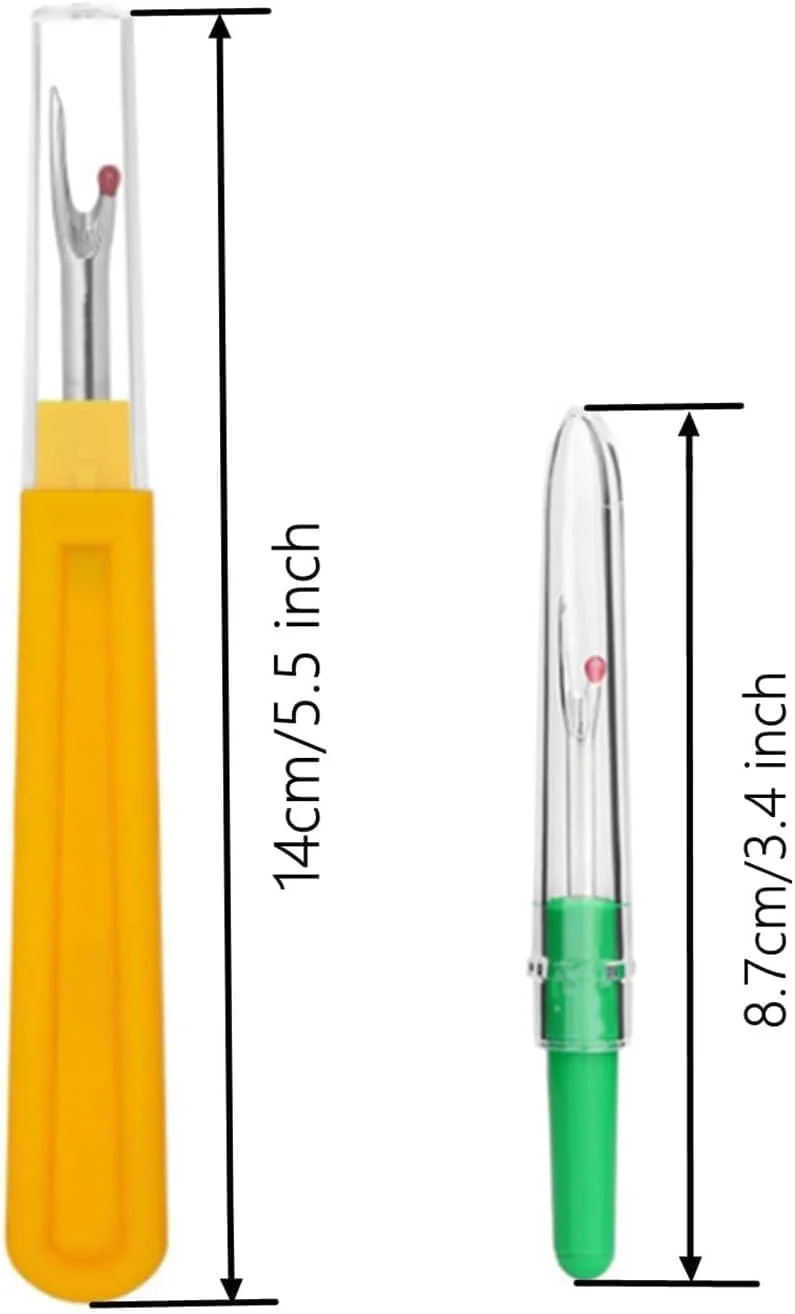 مجموعه شکافنده درز Comforty، شامل شکافنده درز با درپوش محافظ، شکافنده درز خیاطی بزرگ/کوچک، به همراه قیچی برش و متر خیاطی برای درزها