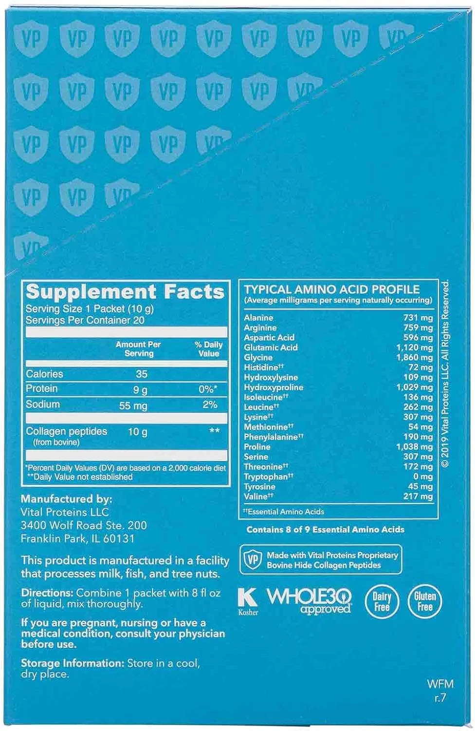 پپتیدهای کلاژن Vital PROTEINS، جعبه 20 عددی، 0.35 اونس پپتیدهای کلاژن Vital PROTEINS، جعبه 20 عددی، 0.35 اونس