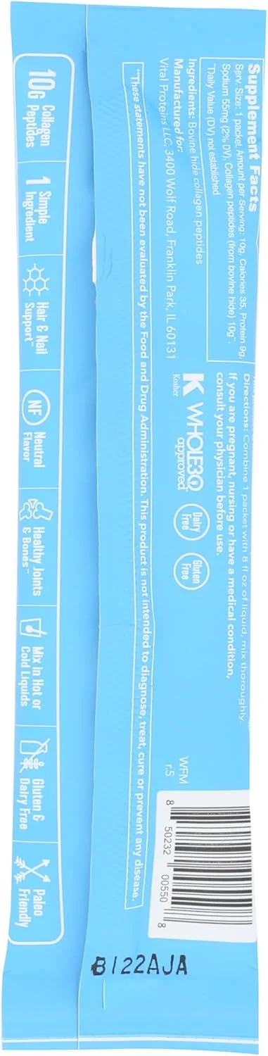 پپتیدهای کلاژن ویتال پروتئینز تک نفره، 0.35 اونس پپتیدهای کلاژن ویتال پروتئینز تک نفره، 0.35 اونس