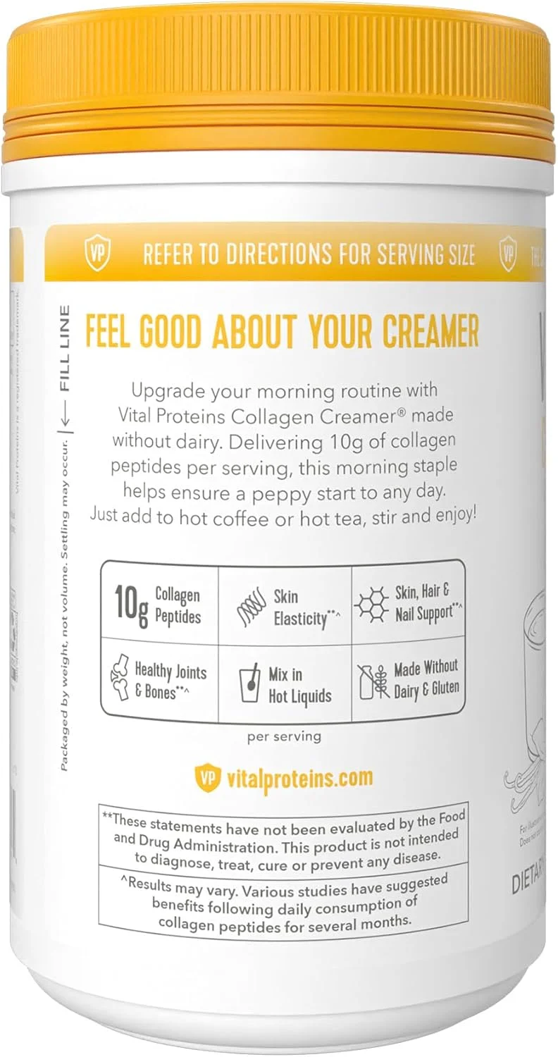 پودر پپتیدهای کلاژن Vital Proteins - کرمر قهوه پروتئینی وانیلی برای حمایت از مو، پوست و ناخن پودر پپتیدهای کلاژن Vital Proteins - کرمر قهوه پروتئینی وانیلی برای حمایت از مو، پوست و ناخن