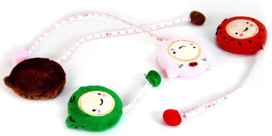 متر خیاطی فانتزی کارتونی جمع شونده قابل حمل 150 سانتی متری 60 اینچی، ابزار خیاطی، خط کش اندازه گیری قد کودکان، رنگ تصادفی 6JC83 (سایز: 1.5 متر)