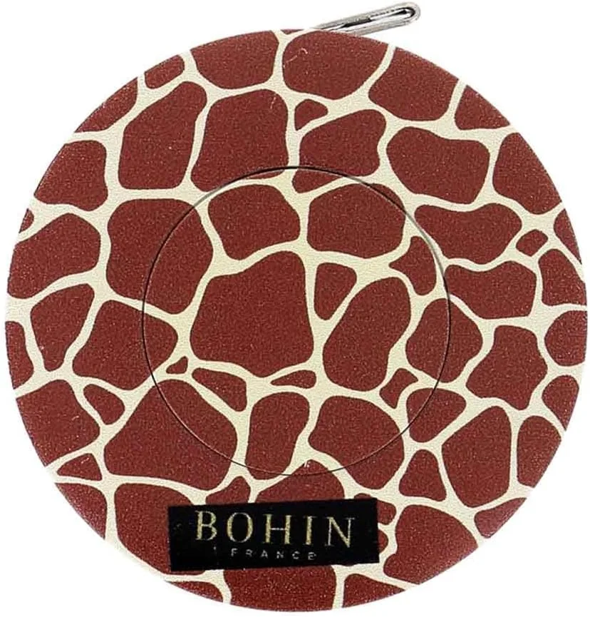 BOHIN France - مجموعه سافاری BOHIN France، جعبه ABS (150 سانتی متر)، طرح زرافه، متر نواری جمع شونده اتوماتیک - بسته 1 عددی