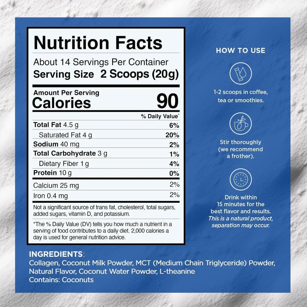 کرم قهوه کتو + کلاژن ویتاکاپ با طعم وانیل حاوی MCT، پروتئین کلاژن، آب نارگیل، ال-تیانین برای رژیم کتو، قابل استفاده در قهوه، اسموتی و شیک، بدون لبنیات، بدون گلوتن، بدون سویا، 283 گرم کرم قهوه کتو + کلاژن ویتاکاپ با طعم وانیل حاوی MCT، پروتئین کلاژن، آب نارگیل، ال-تیانین برای رژیم کتو، قابل استفاده در قهوه، اسموتی و شیک، بدون لبنیات، بدون گلوتن، بدون سویا، 283 گرم