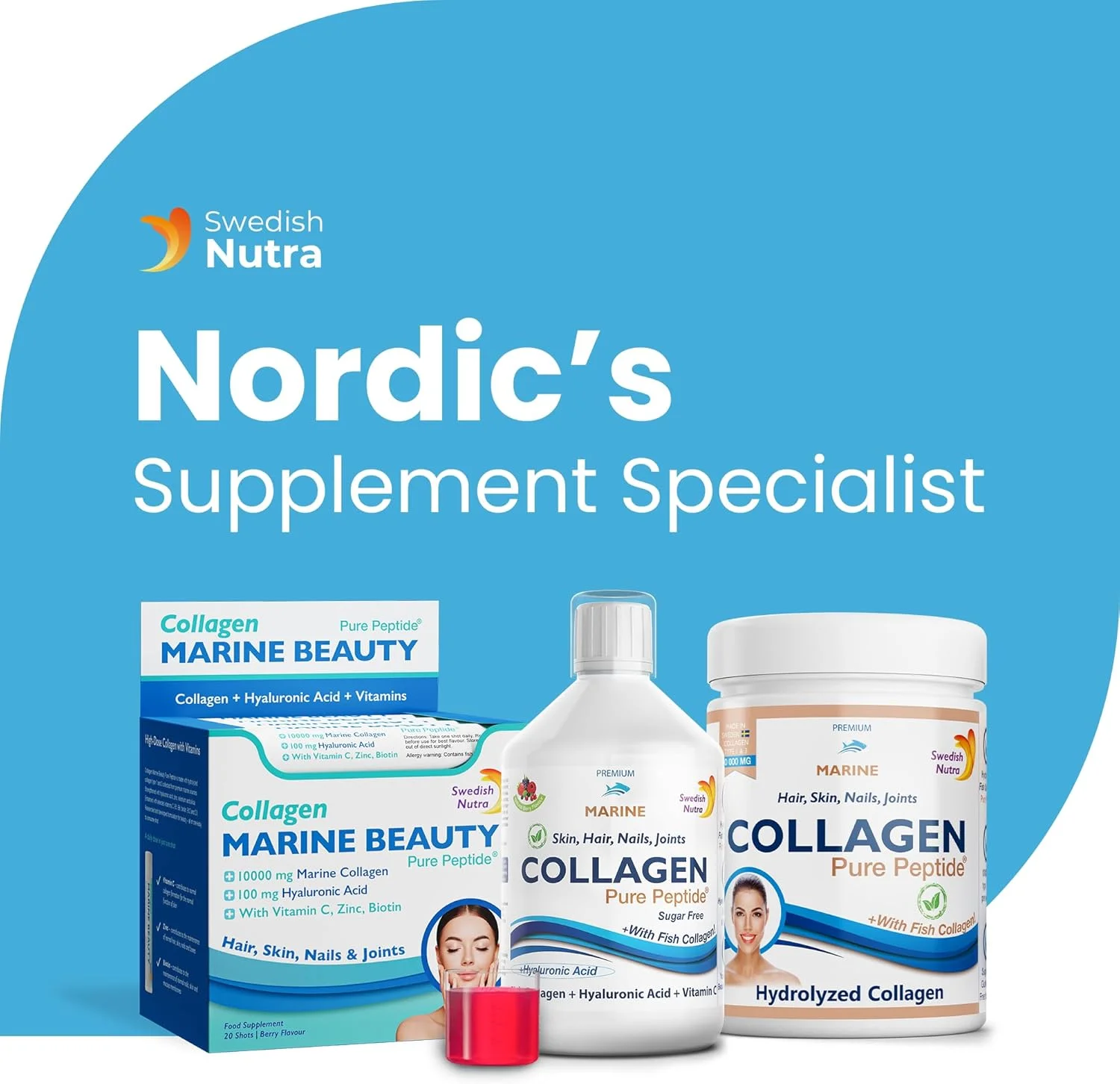 کلاژن دریایی زیبایی Swedish Nutra کلاژن دریایی زیبایی Swedish Nutra