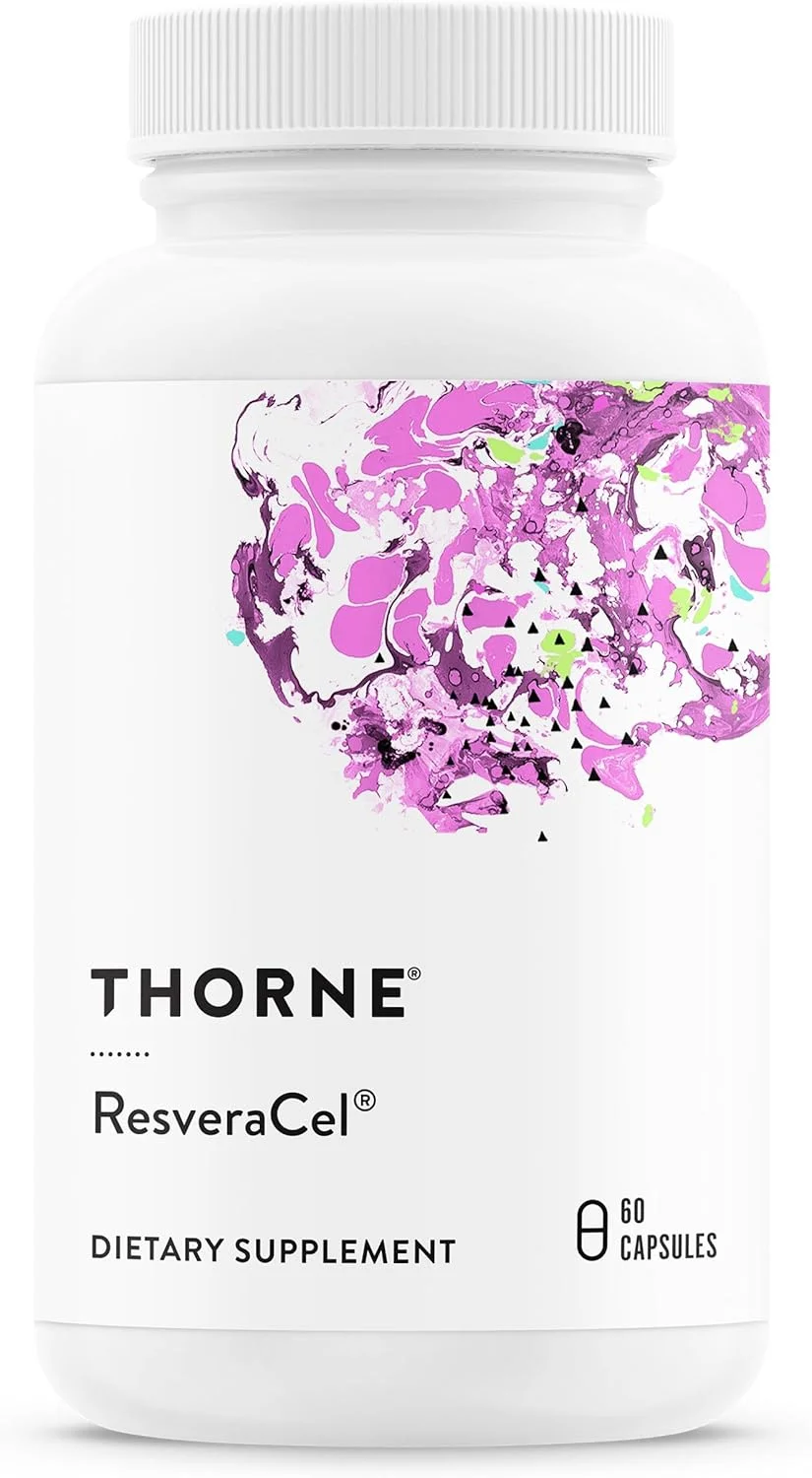 THORNE ResveraCel - نیکوتین آمید ریبوزید با کوئرستین فیتوزوم و رسوراترول - پشتیبانی از پیری سالم، متیلاسیون، تولید انرژی سلولی و متابولیسم - 60 کپسول - 30 سروینگ
