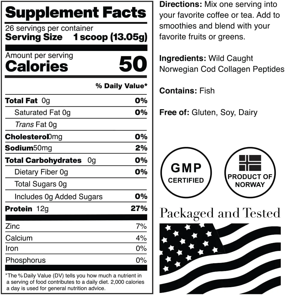 کلاژن دریایی نورکال ارگانیک سورس، 340 گرم