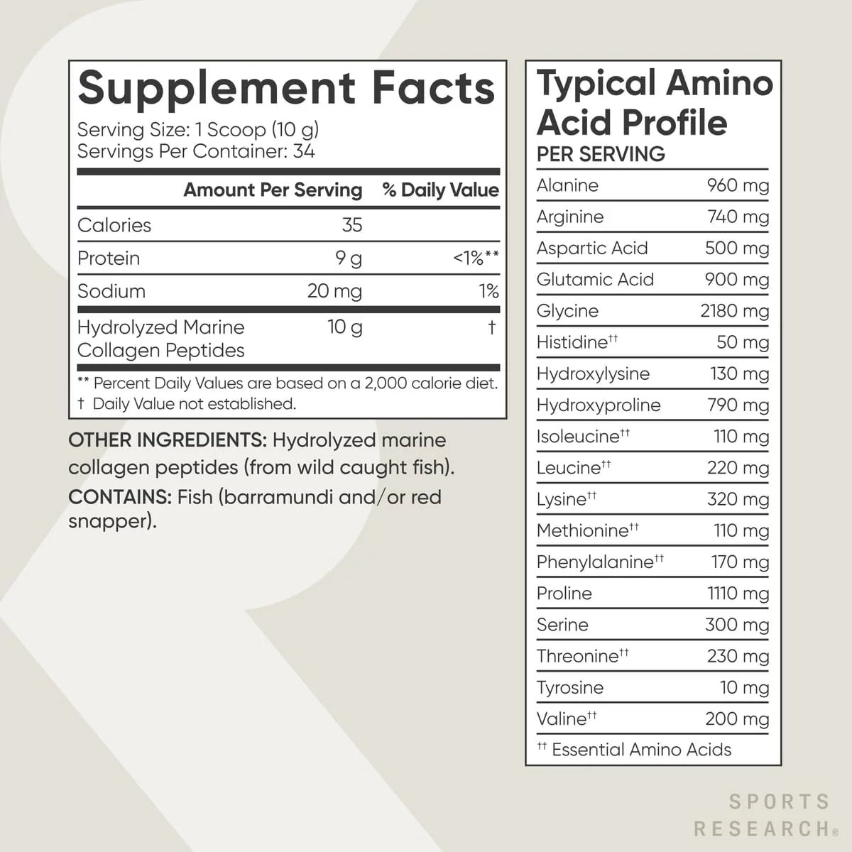 Sports Research، پپتیدهای کلاژن دریایی، بدون طعم، 340 گرم (12 اونس) Sports Research، پپتیدهای کلاژن دریایی، بدون طعم، 340 گرم (12 اونس)