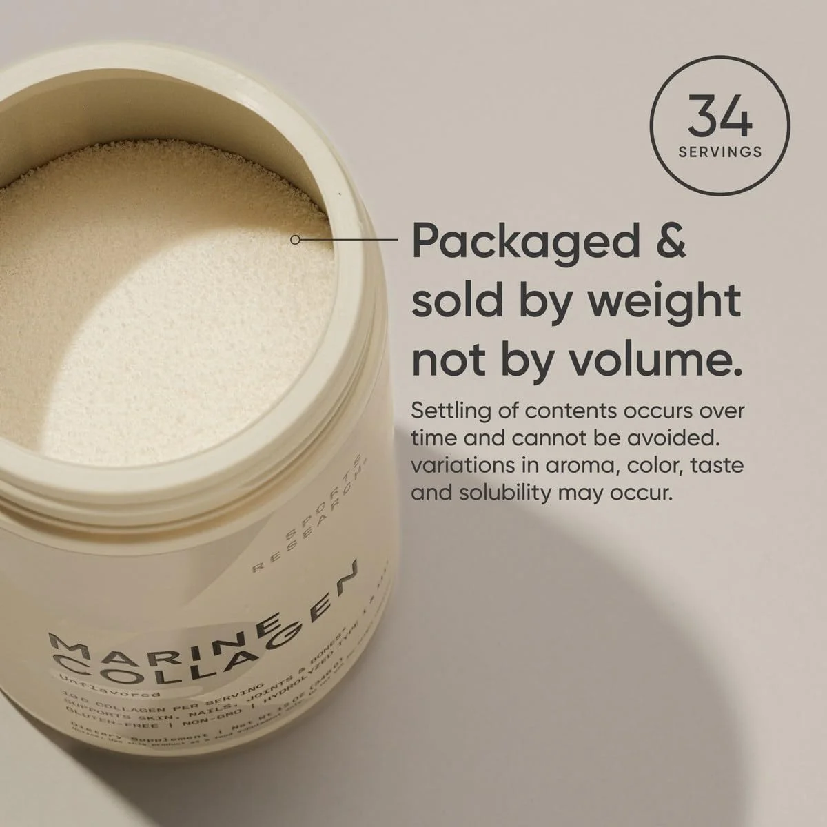 Sports Research، پپتیدهای کلاژن دریایی، بدون طعم، 340 گرم (12 اونس) Sports Research، پپتیدهای کلاژن دریایی، بدون طعم، 340 گرم (12 اونس)